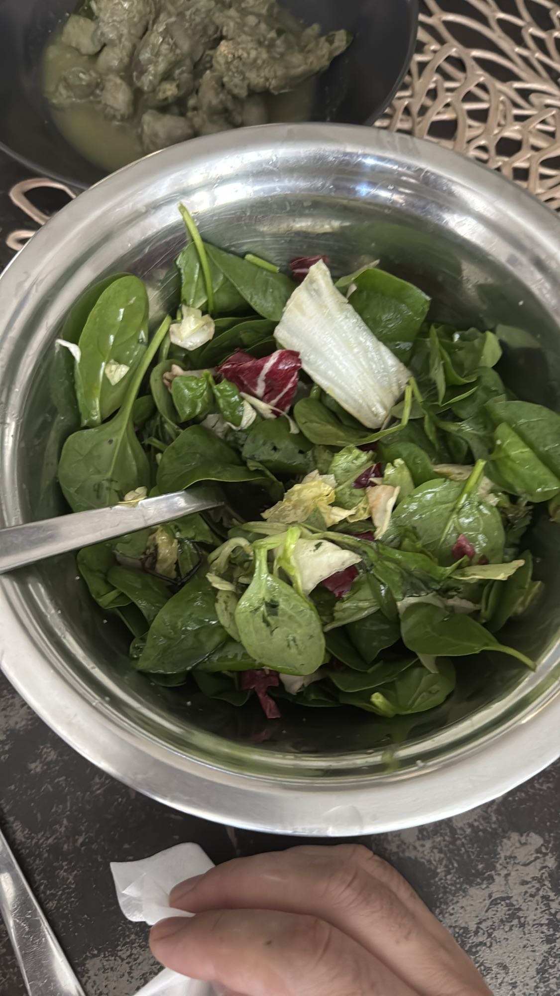 Salată verde cu carne