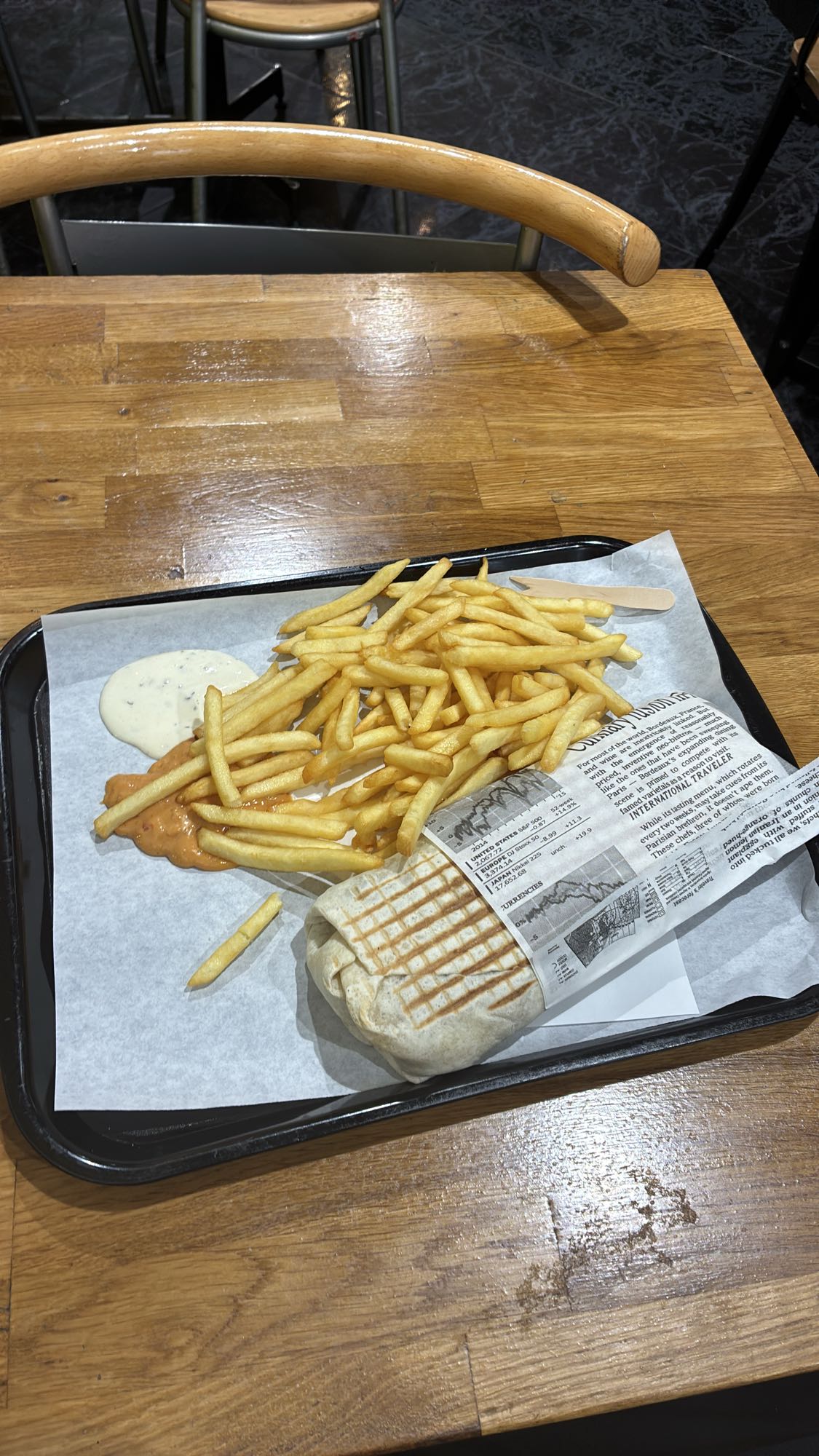 Wrap et frites