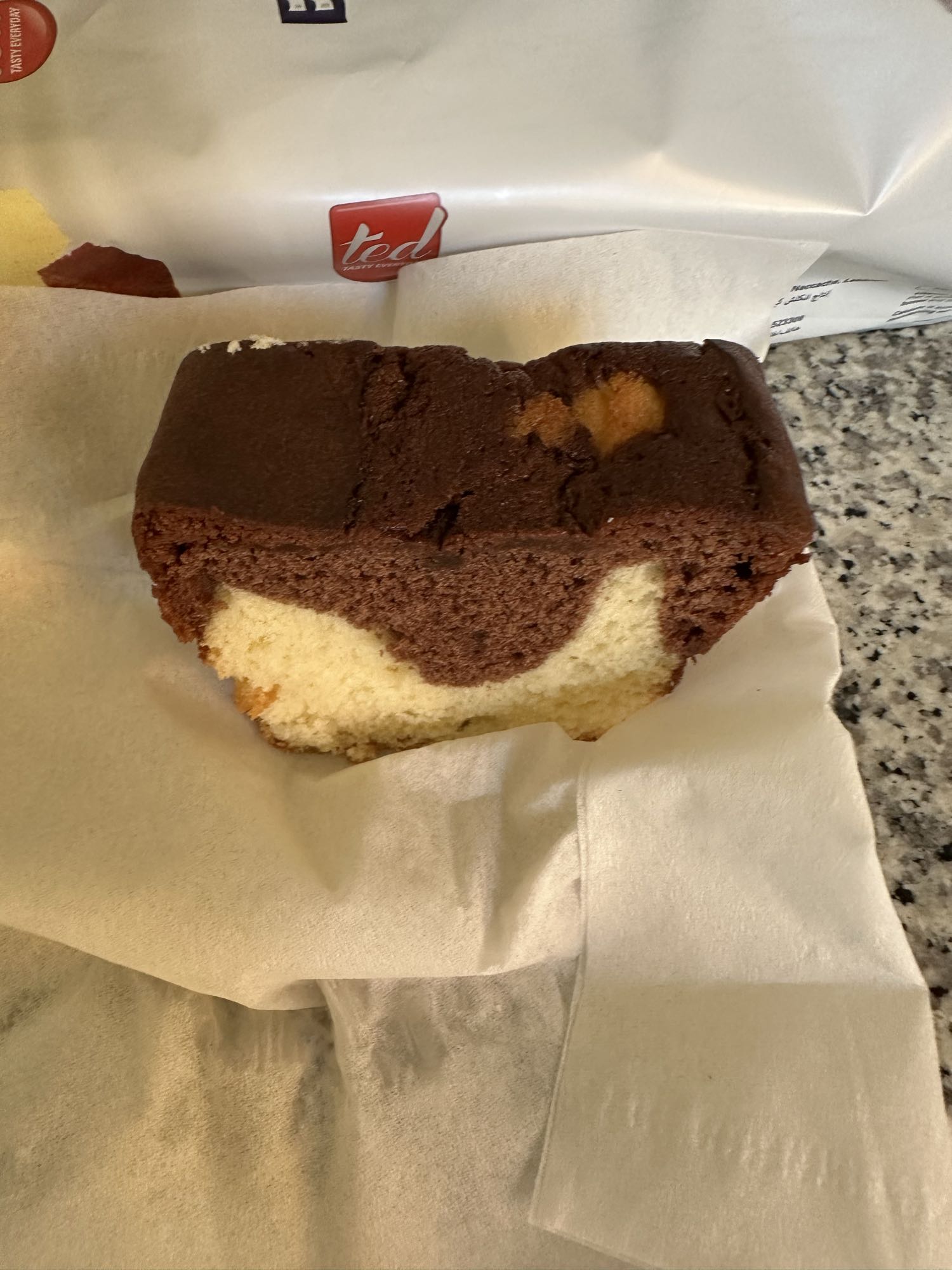 Marble Pound Cake Slice