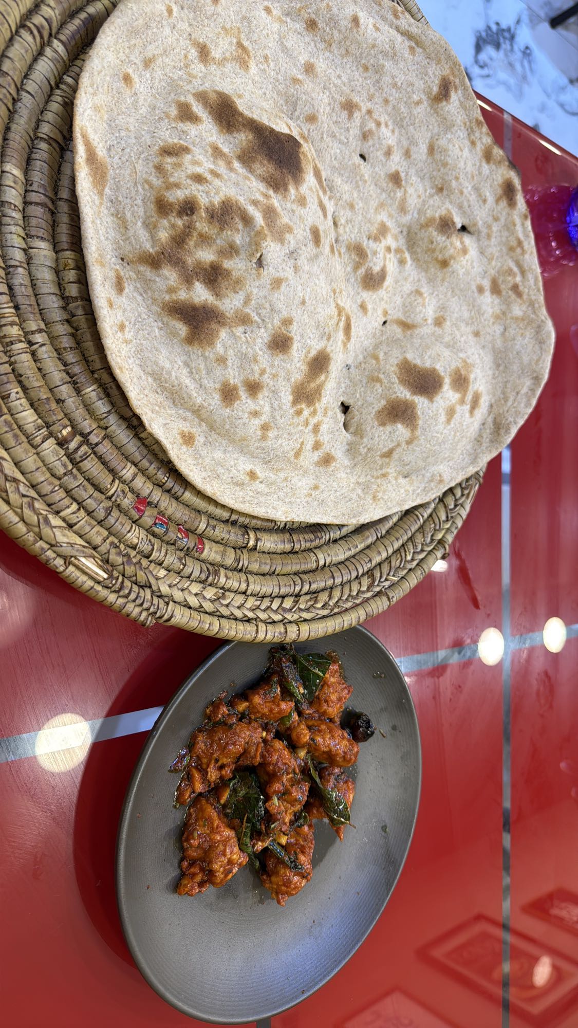 Chapati with Chicken Fry