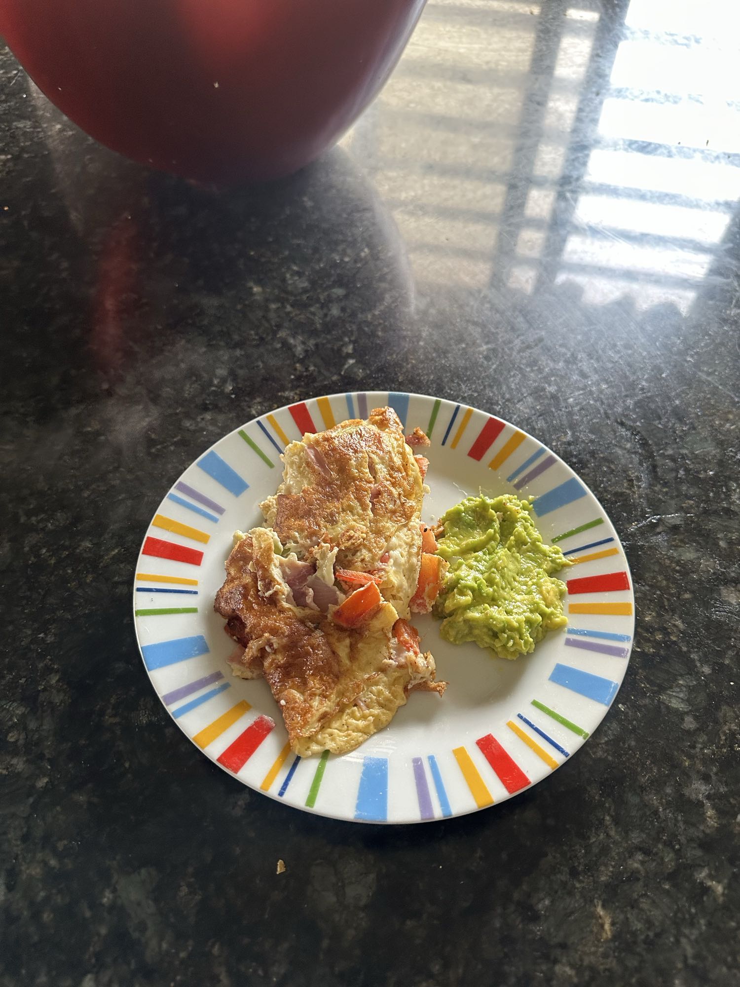 Omelette con guacamole