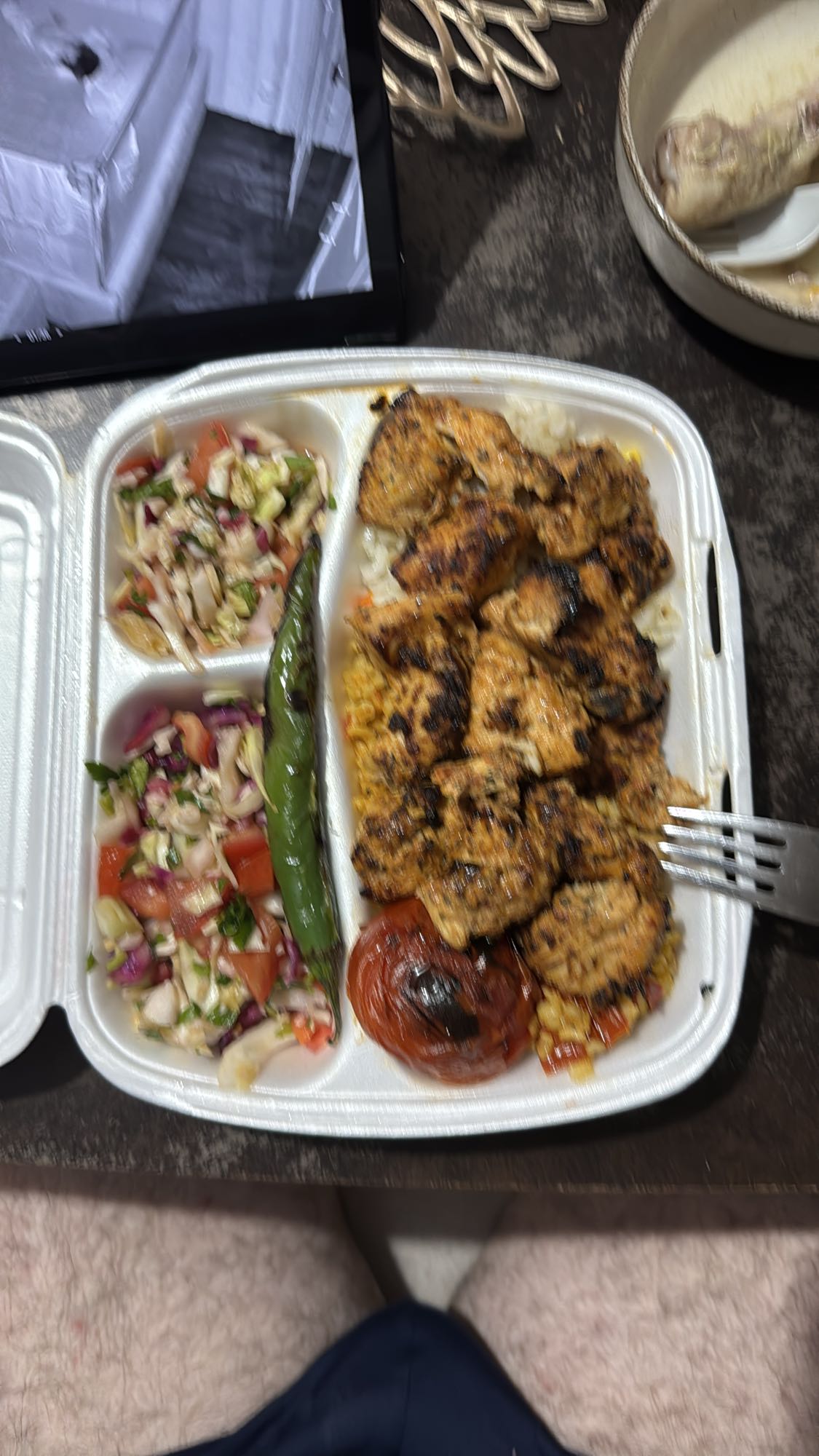 Pui la grătar cu orez