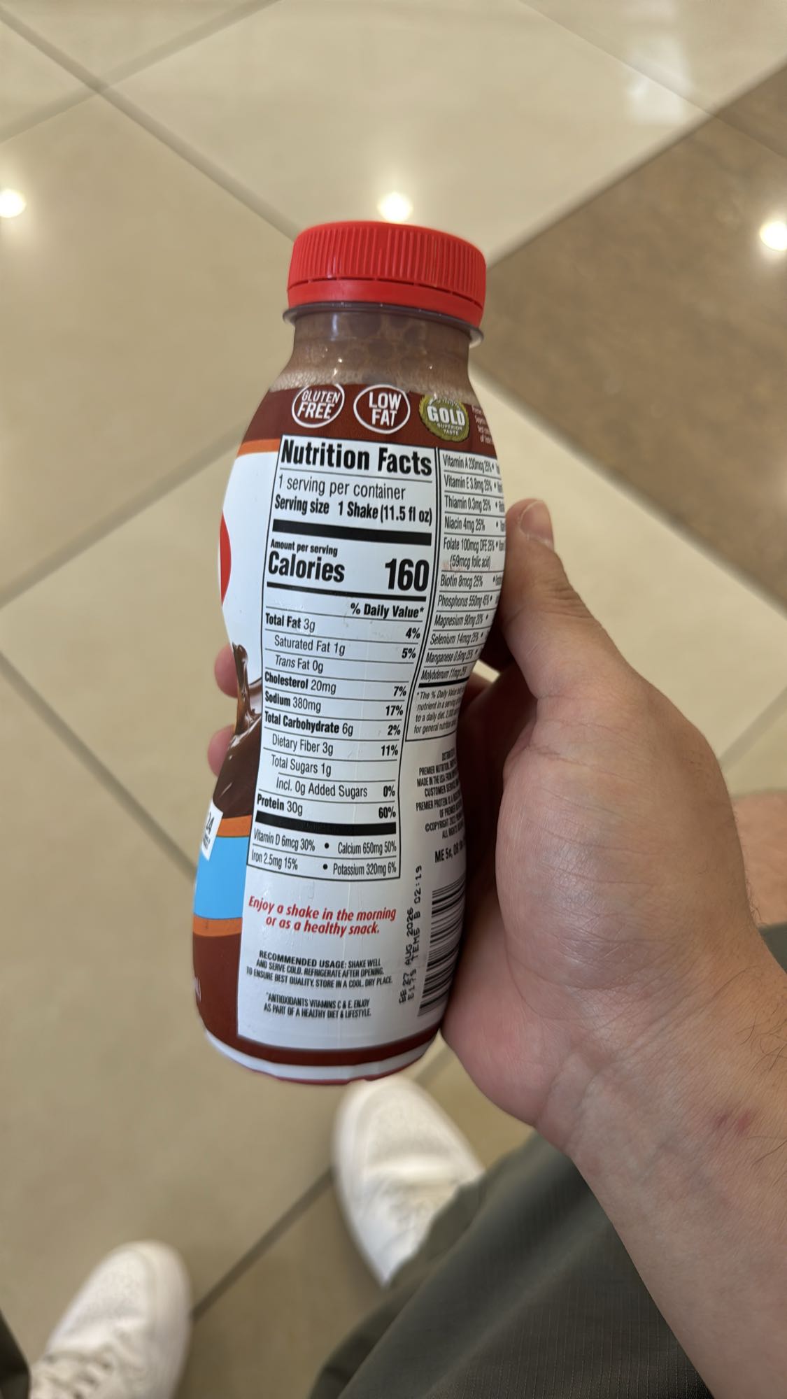 batido proteico chocolate