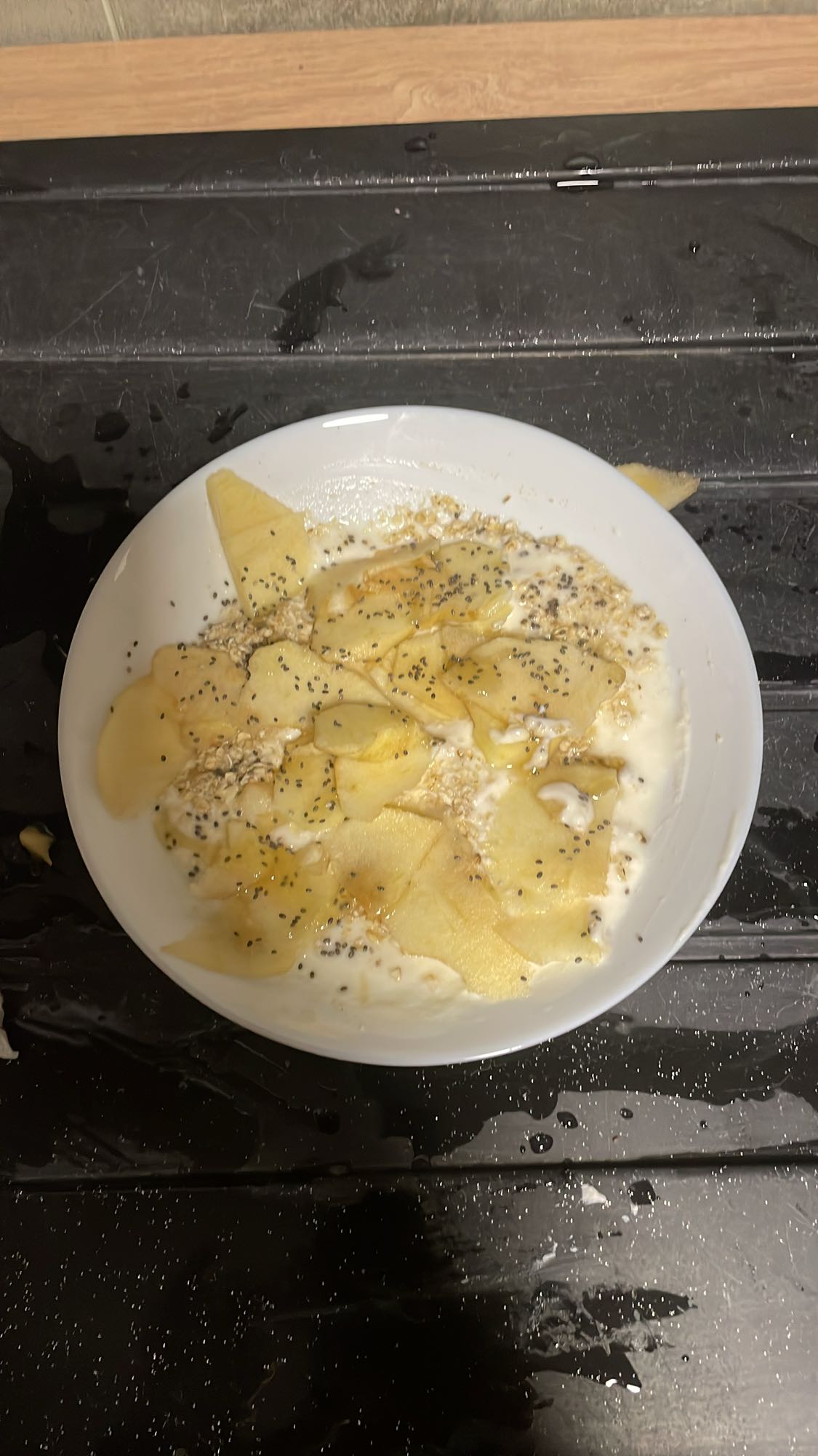 Bol de yaourt pomme avoine