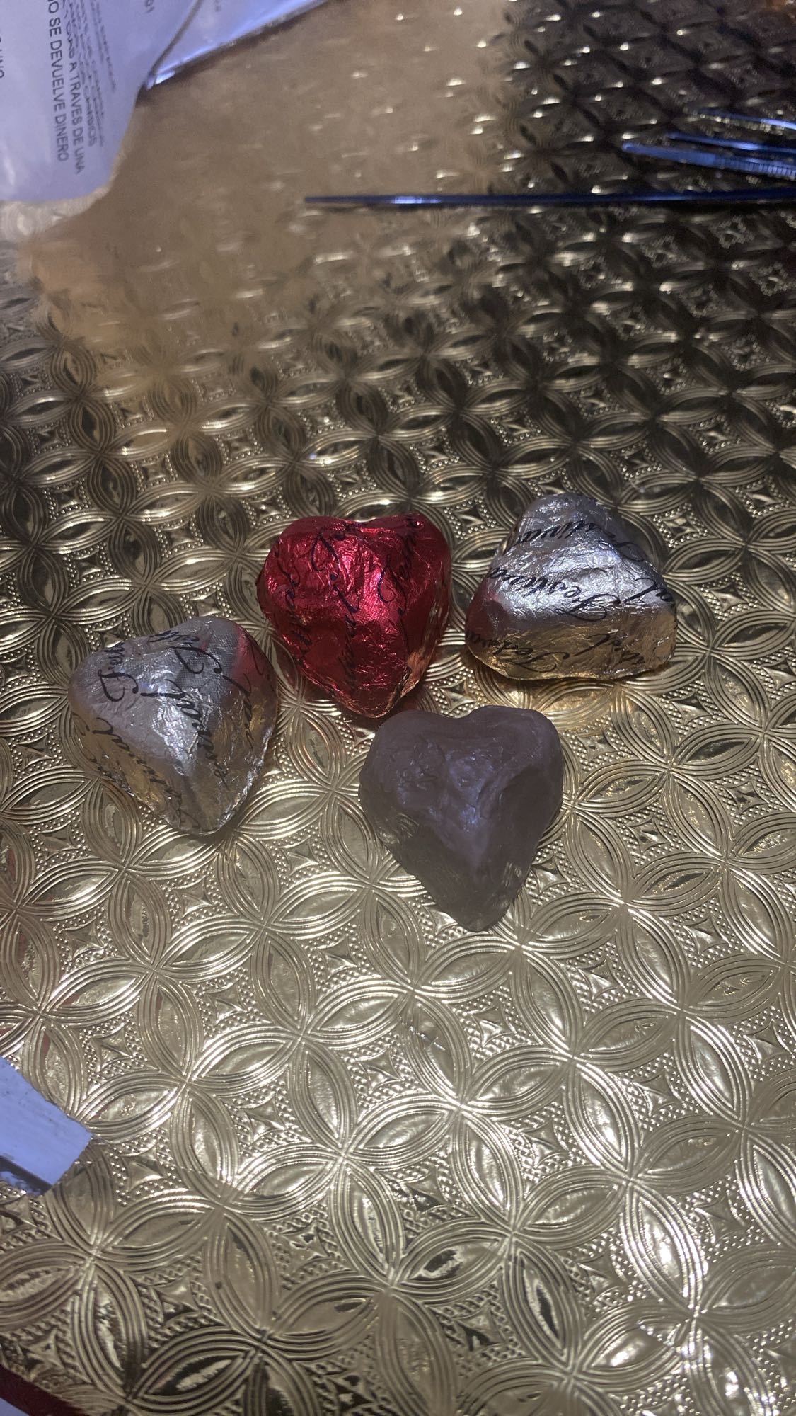 corazones de chocolate