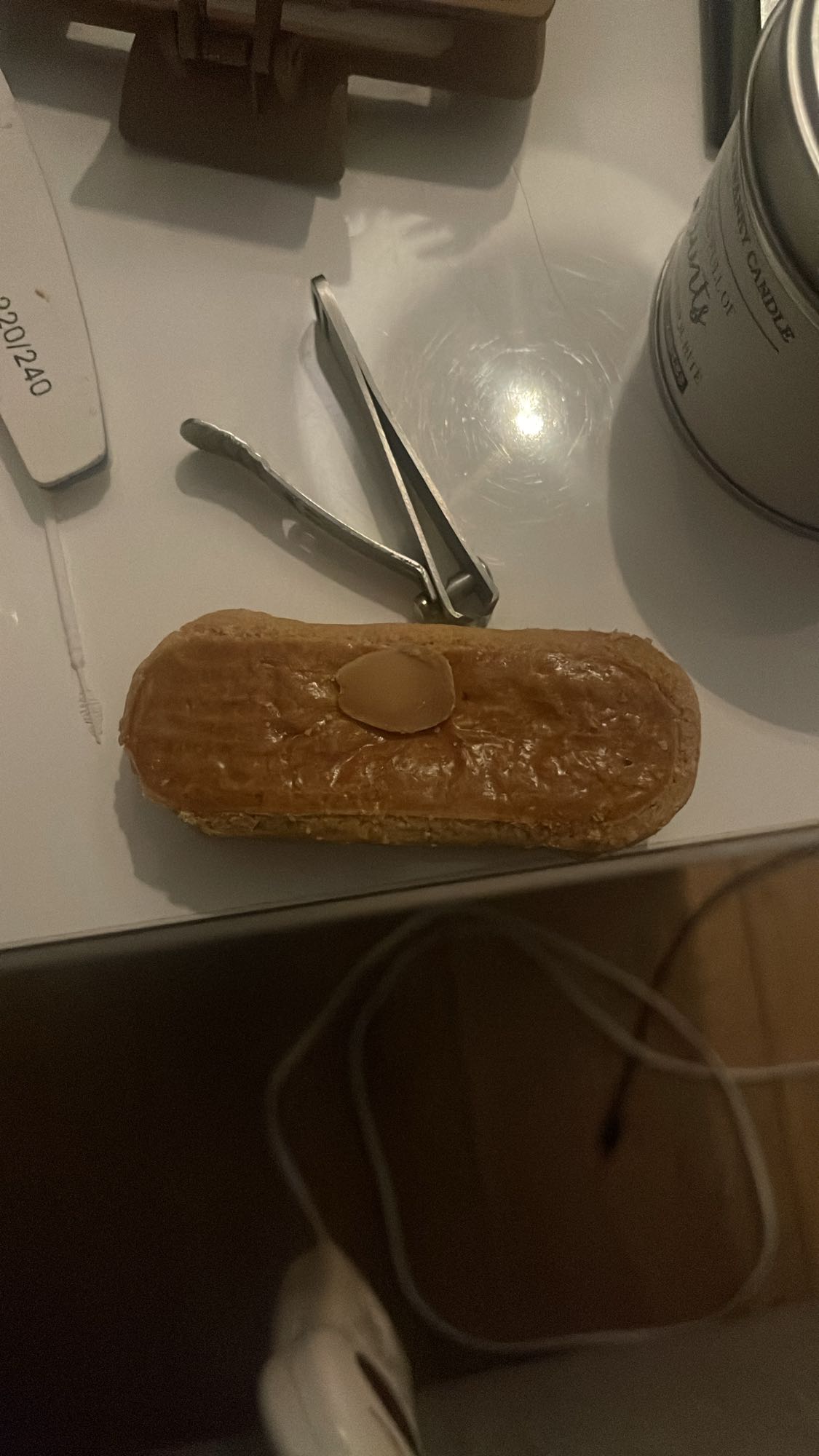 Almond eclair pastry