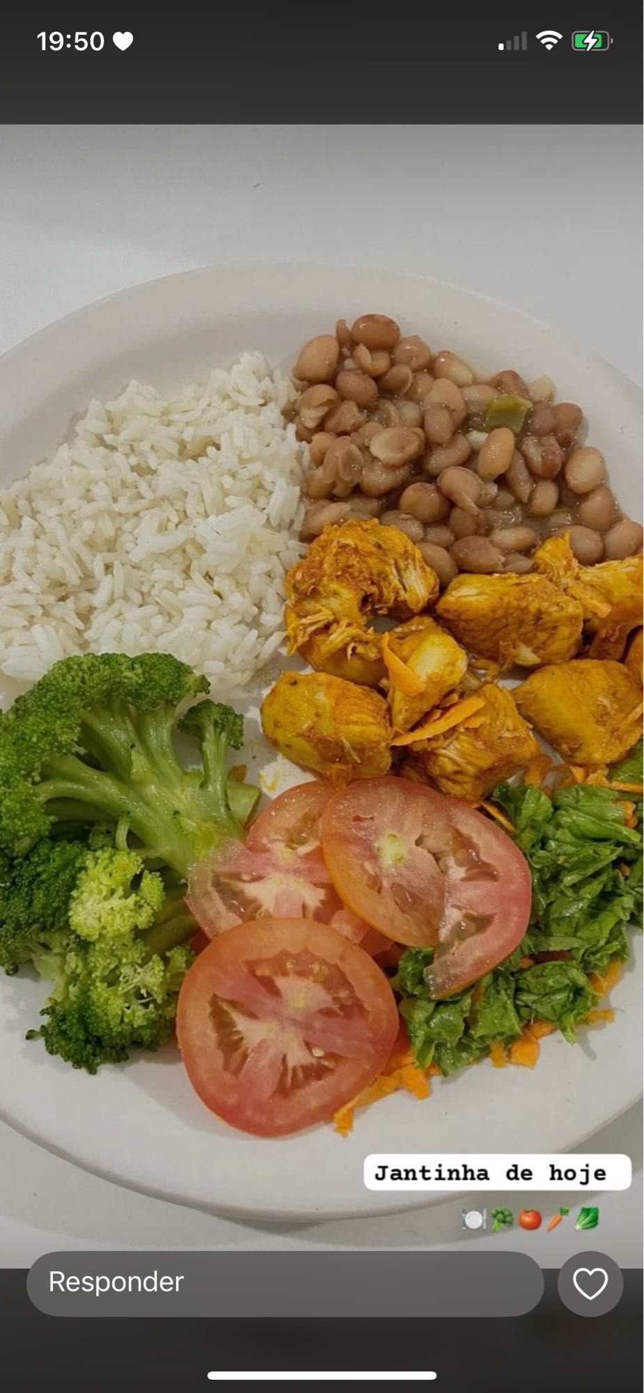 Jantar saudável com frango