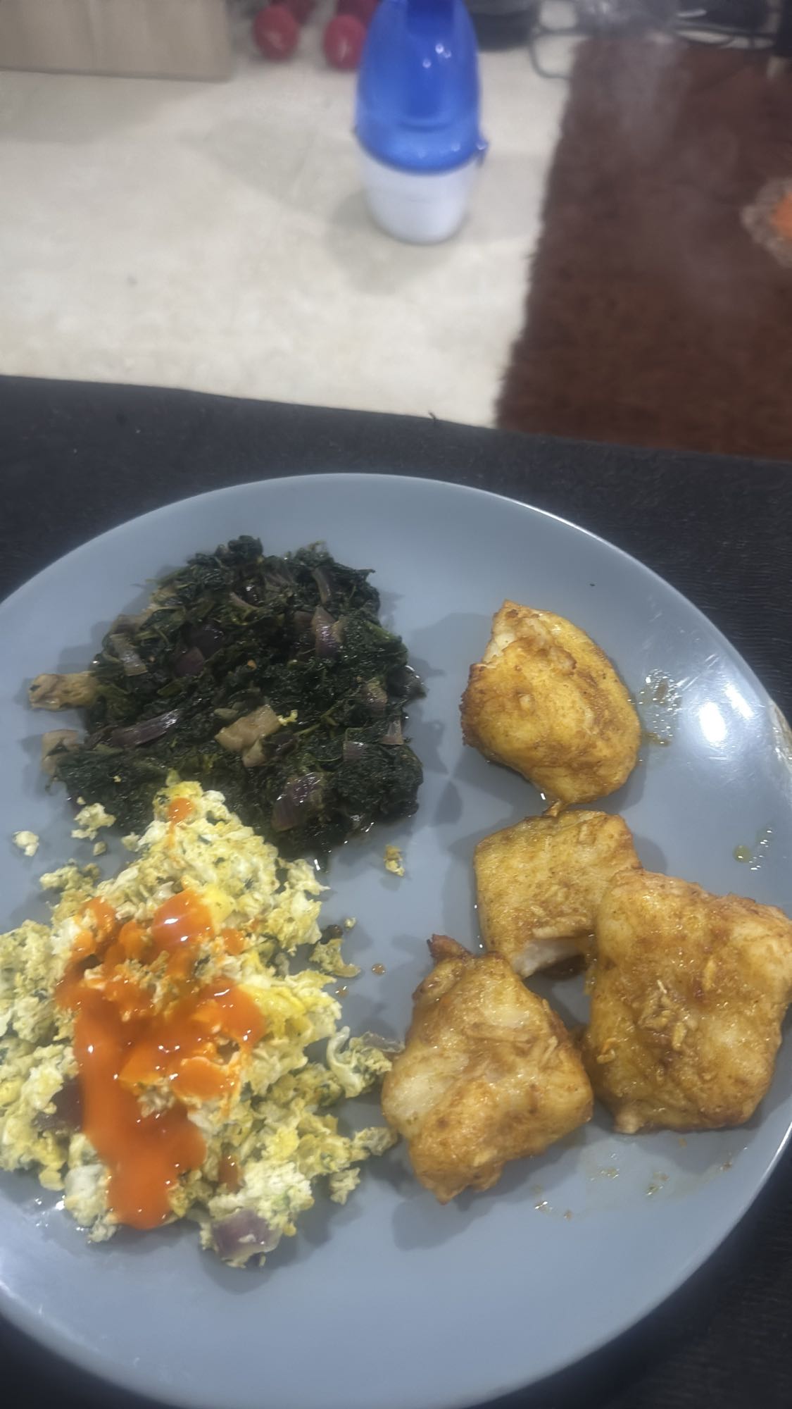 Fish, eggs & greens