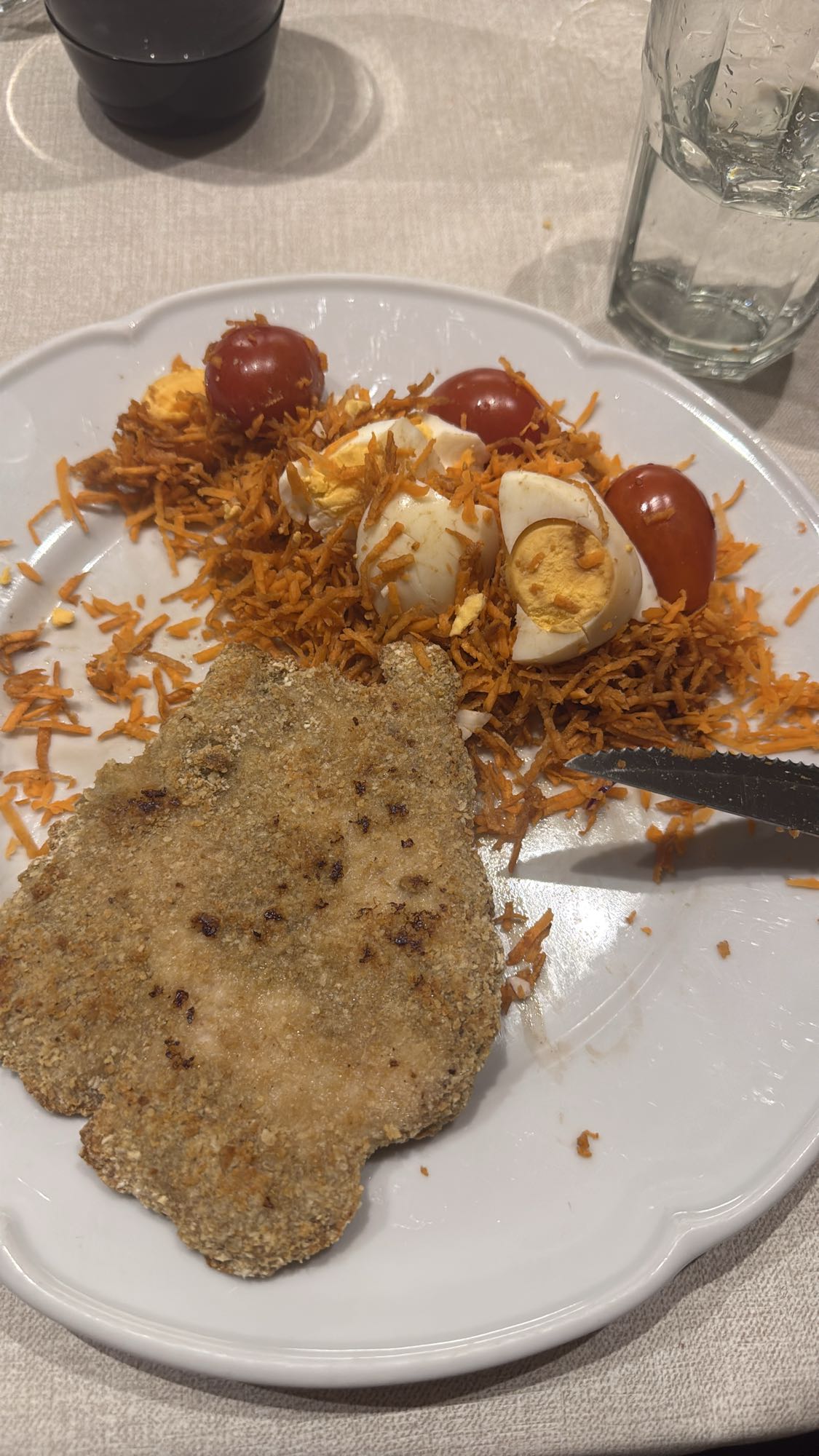 Milanesa con ensalada