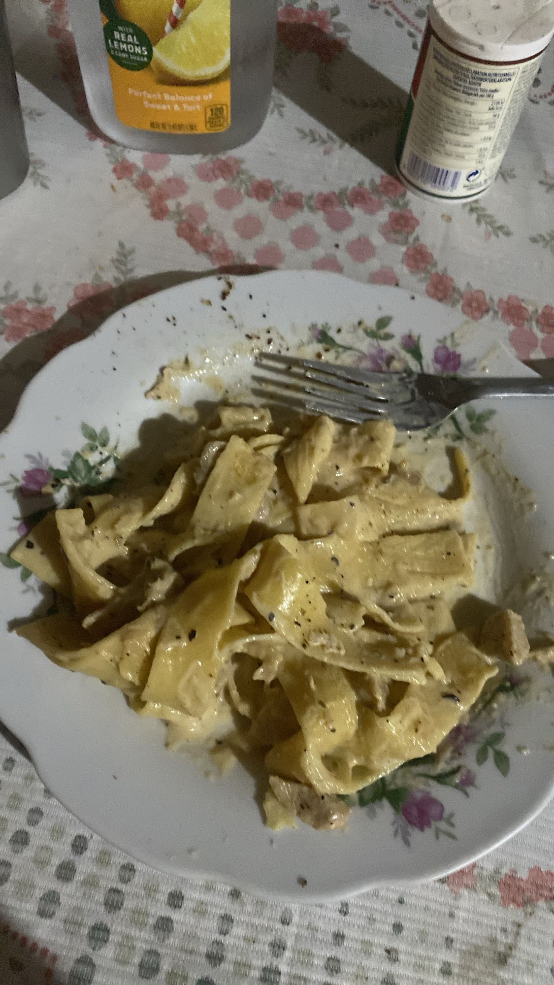 pasta cremosa con pollo