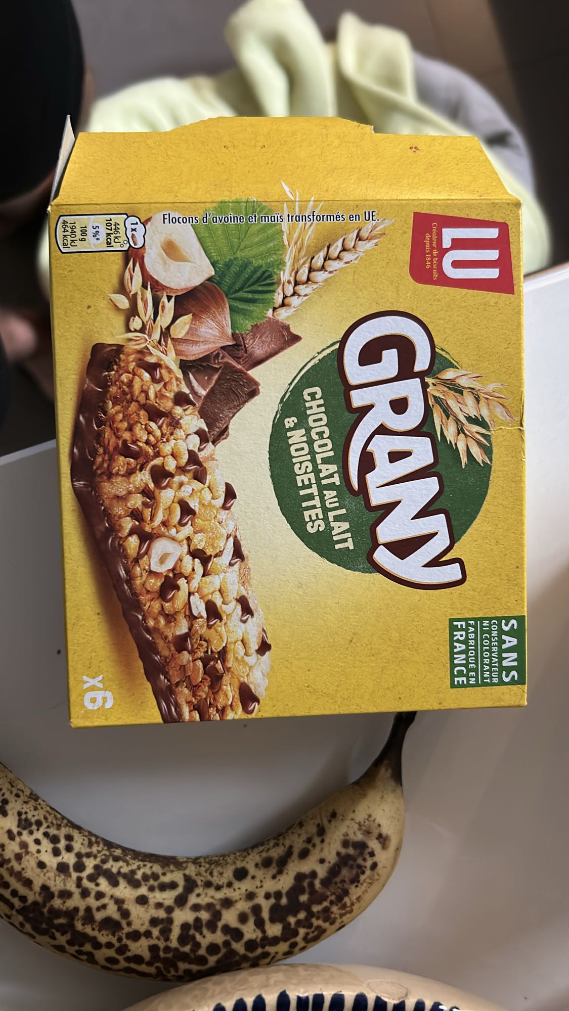 Barre chocolat noisettes