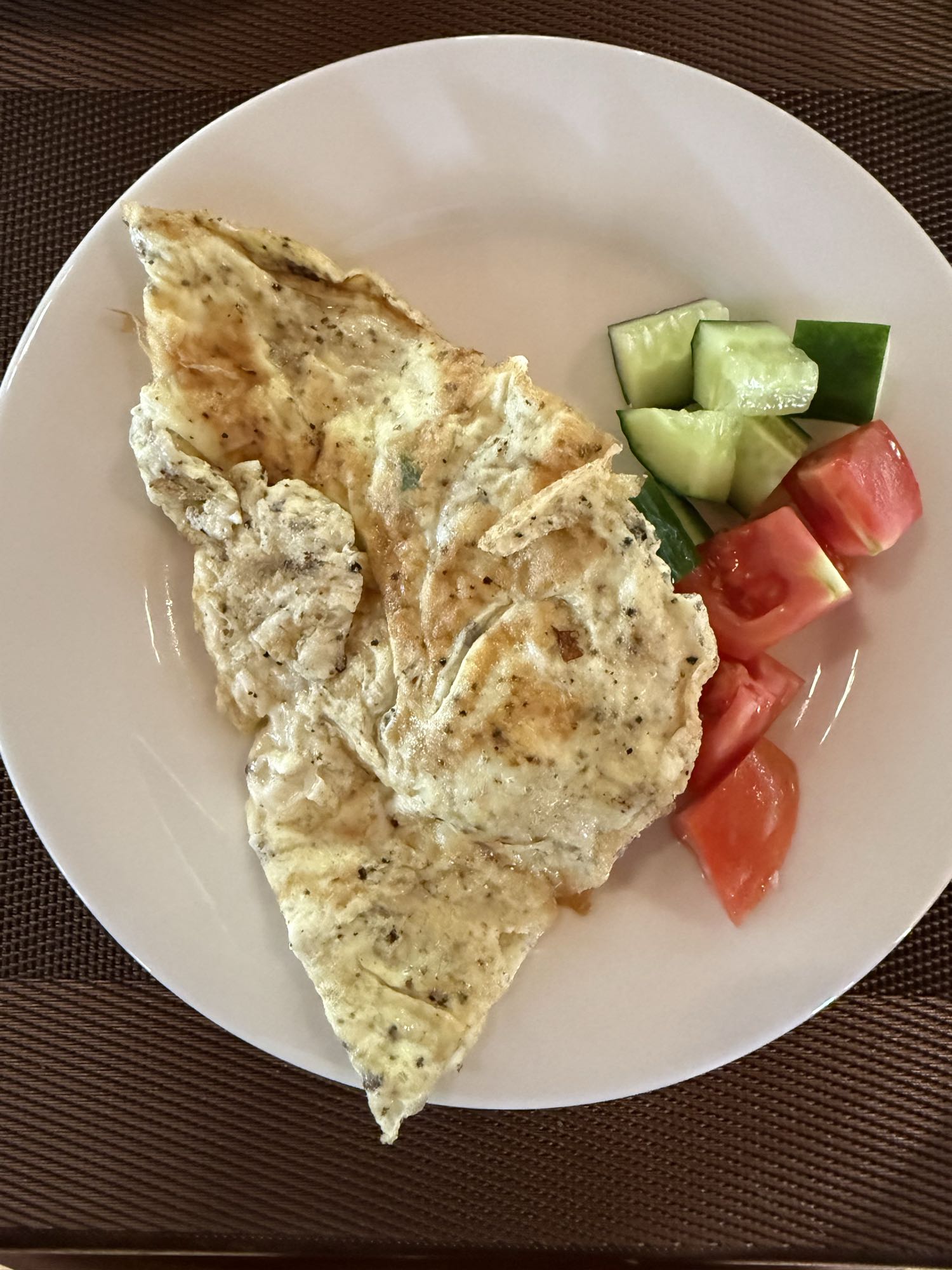 омлет из белков с овощами