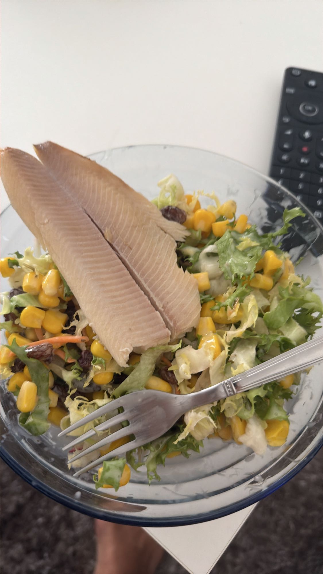 Geräucherter Fischsalat