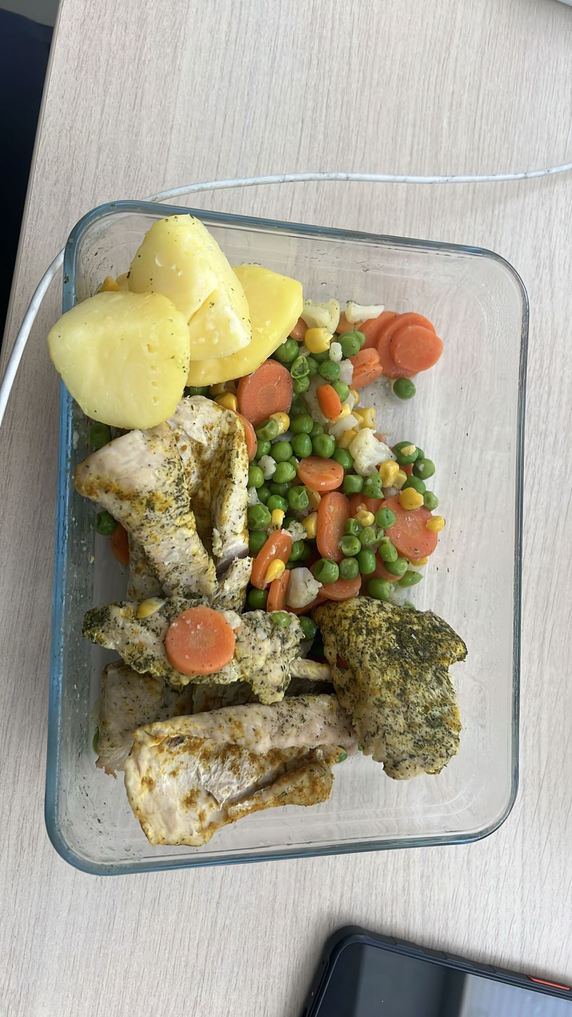 Pierś z indyka z warzywami i ziemniakami