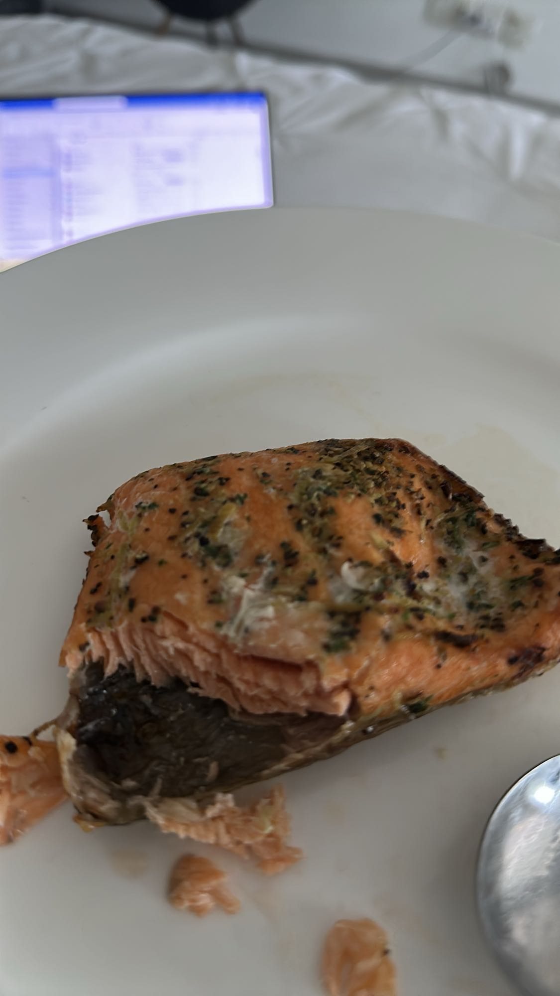 Baked salmon fillet