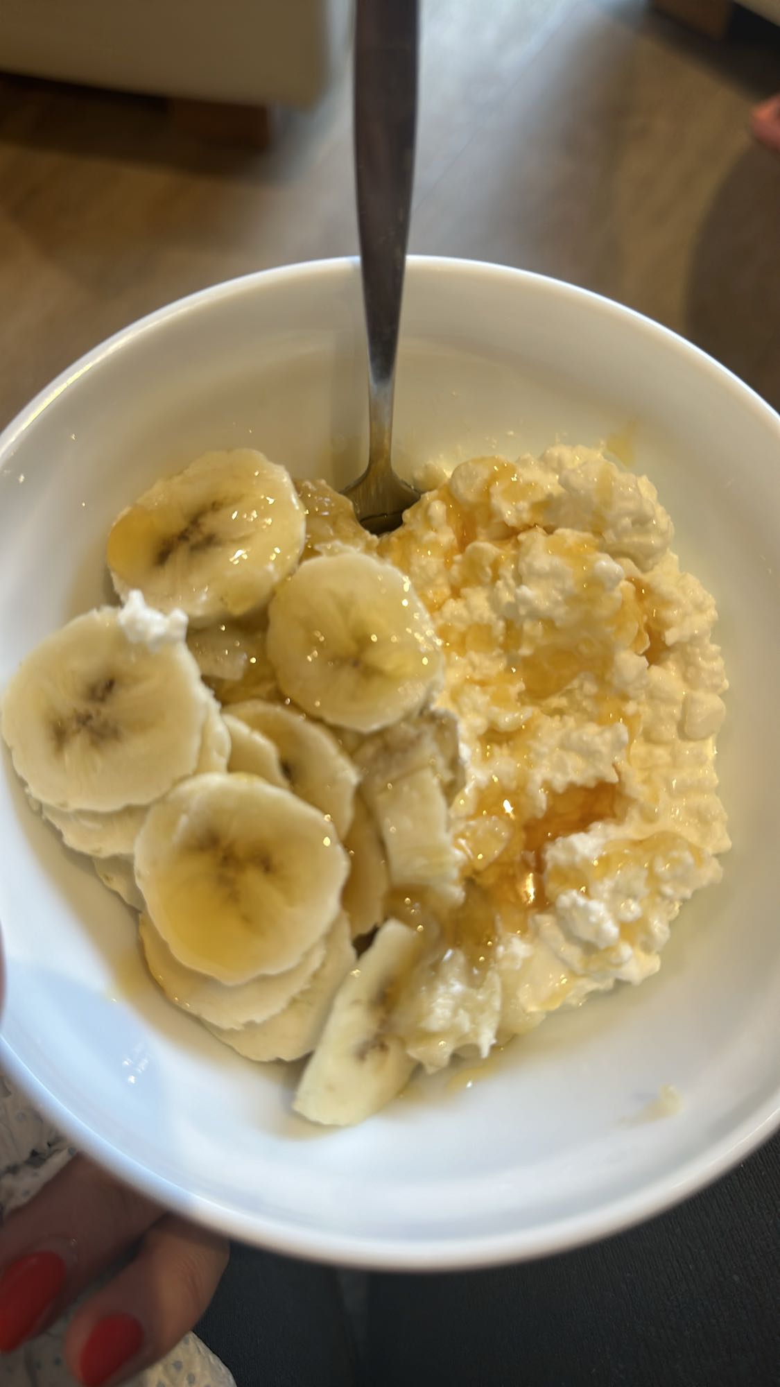 Brânză cu banană și miere