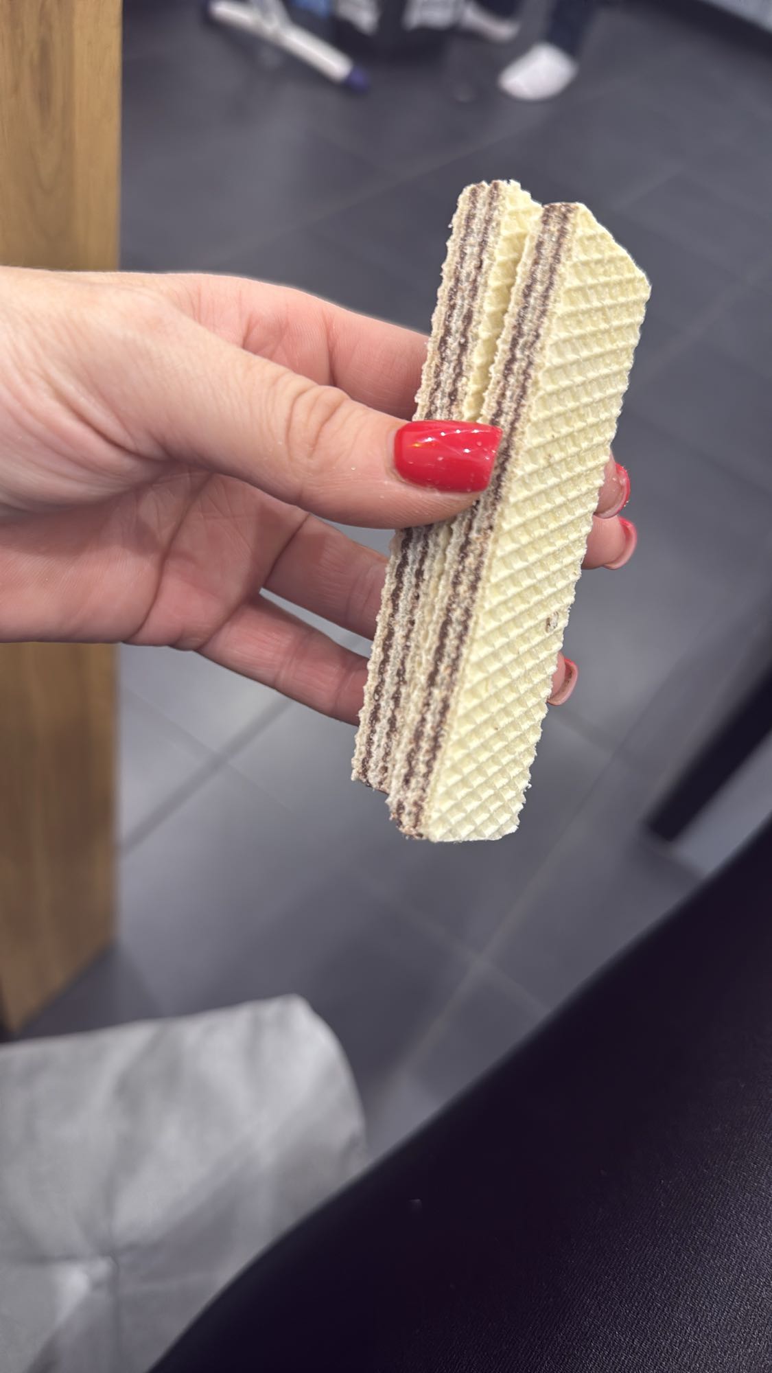 Wafelki z kremem czekoladowym