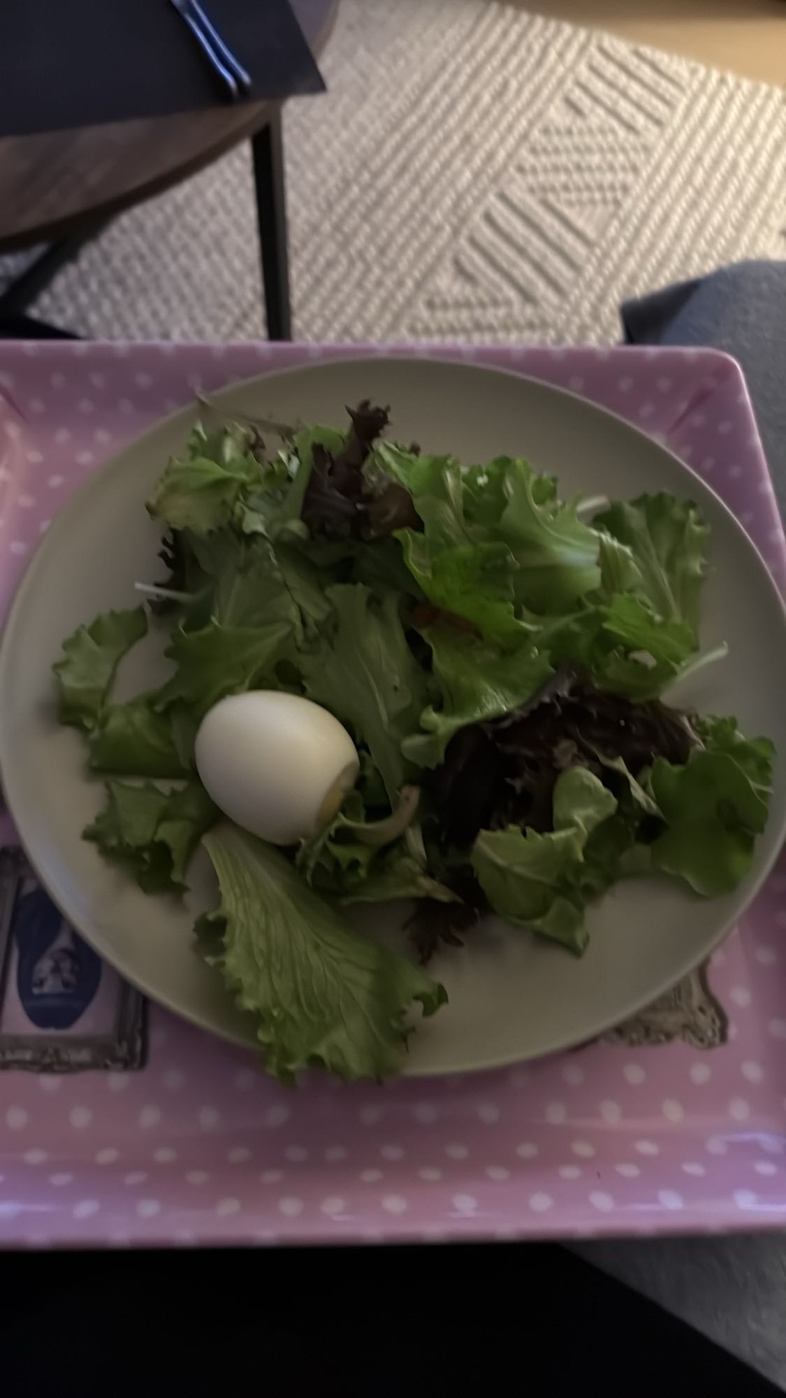 Salade verte œuf dur