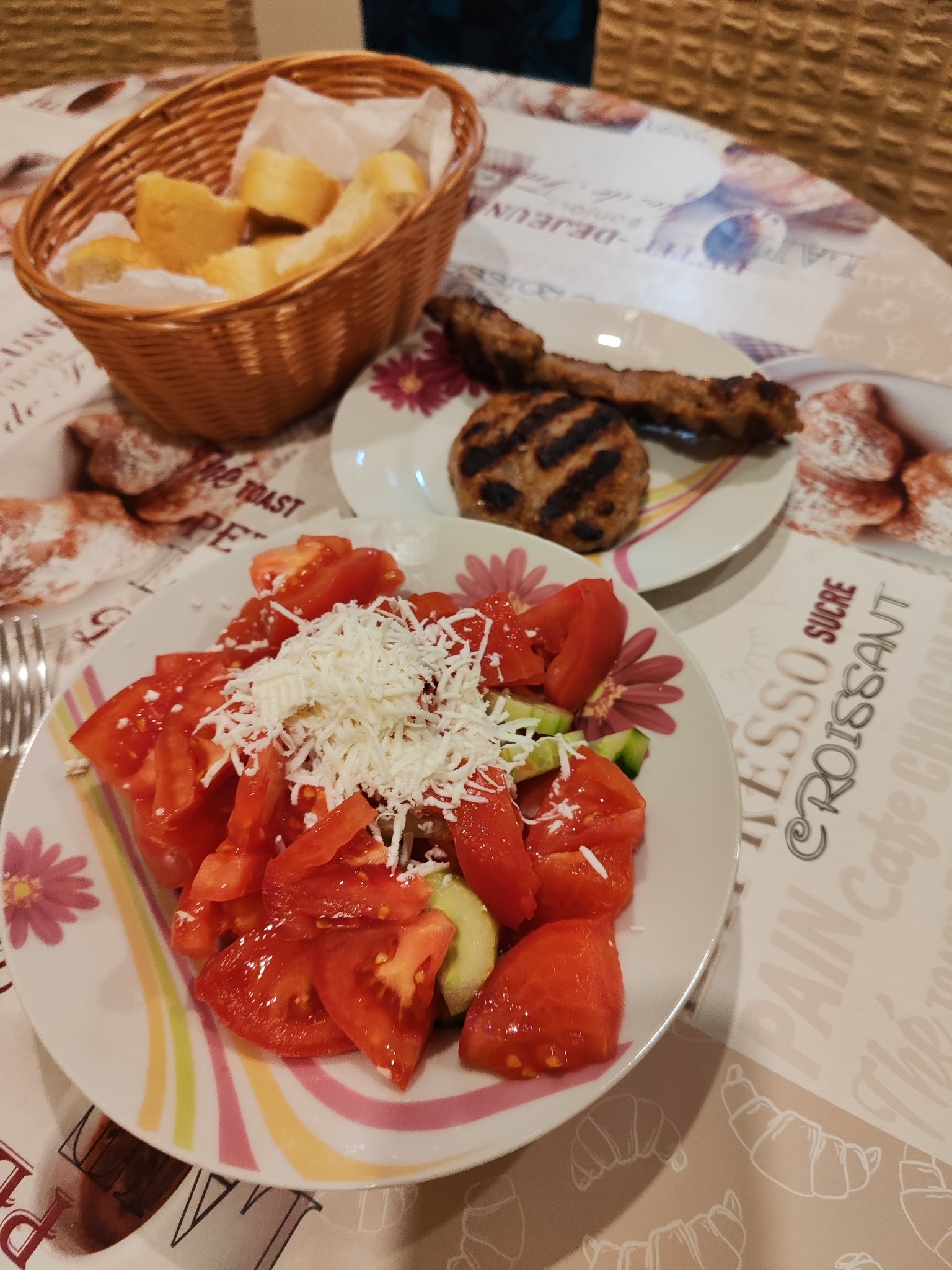 Grilled Meat with Salad