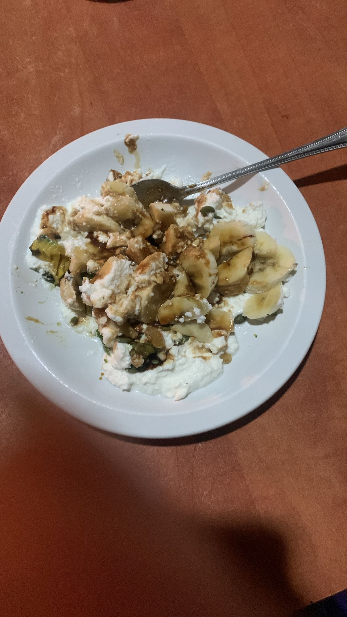 Cottage cheese banana bowl