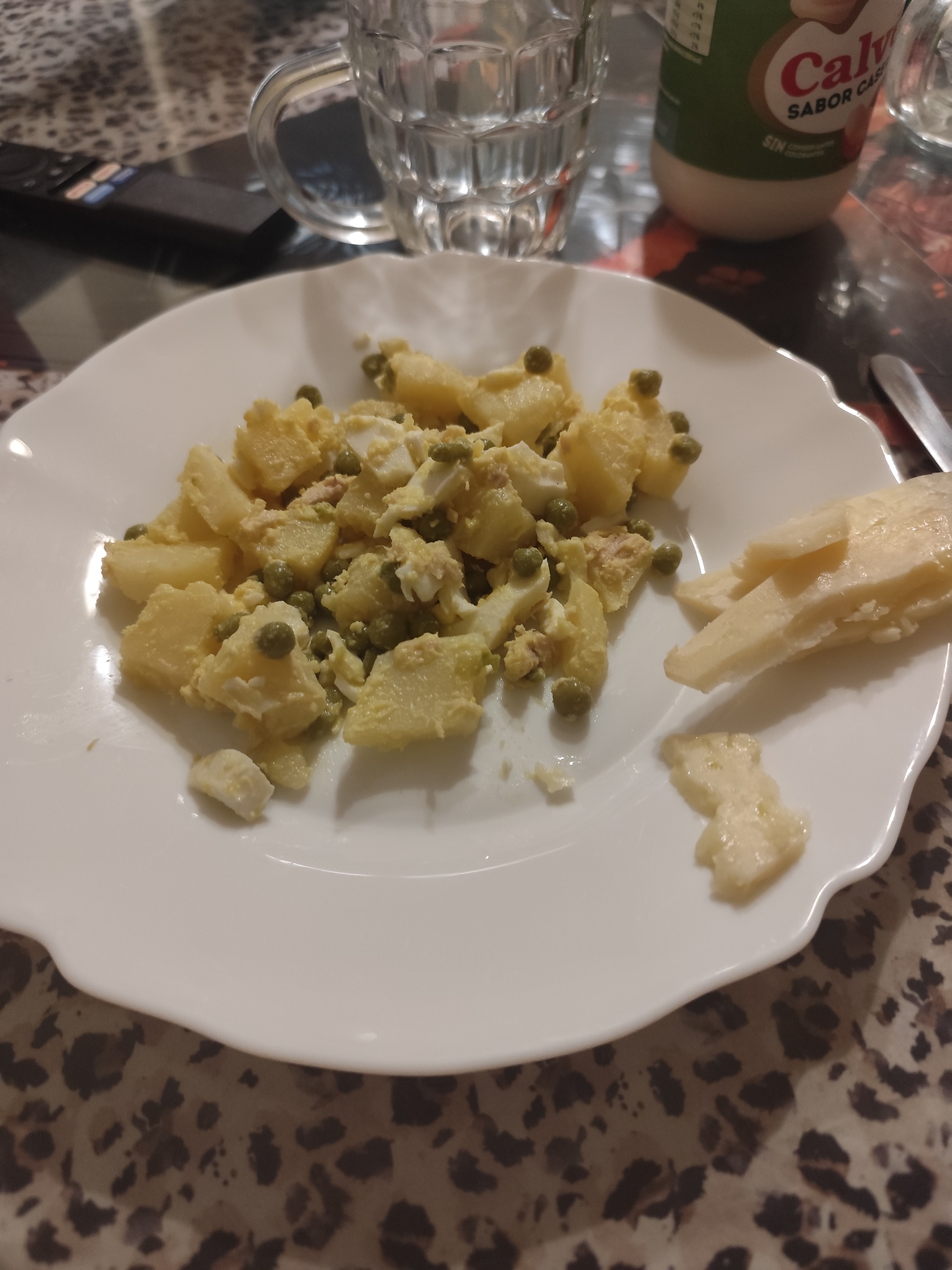 ensalada de papa y huevo