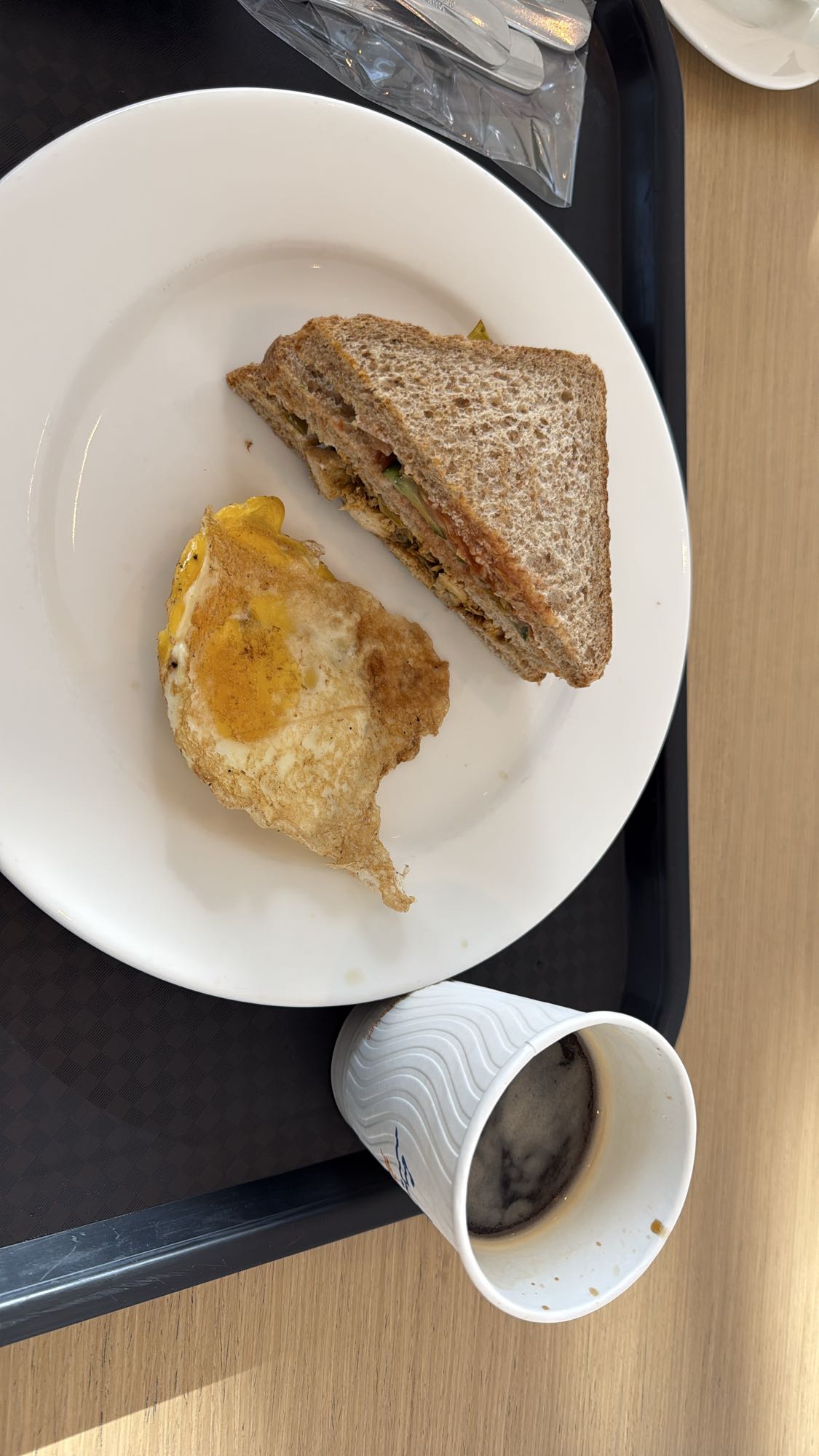 Egg Sandwich with Coffee