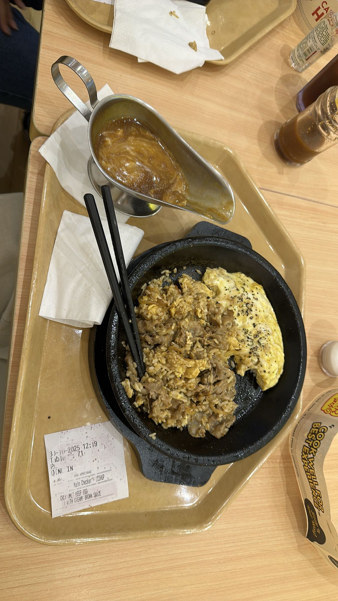 Beef Egg Rice with Sauce