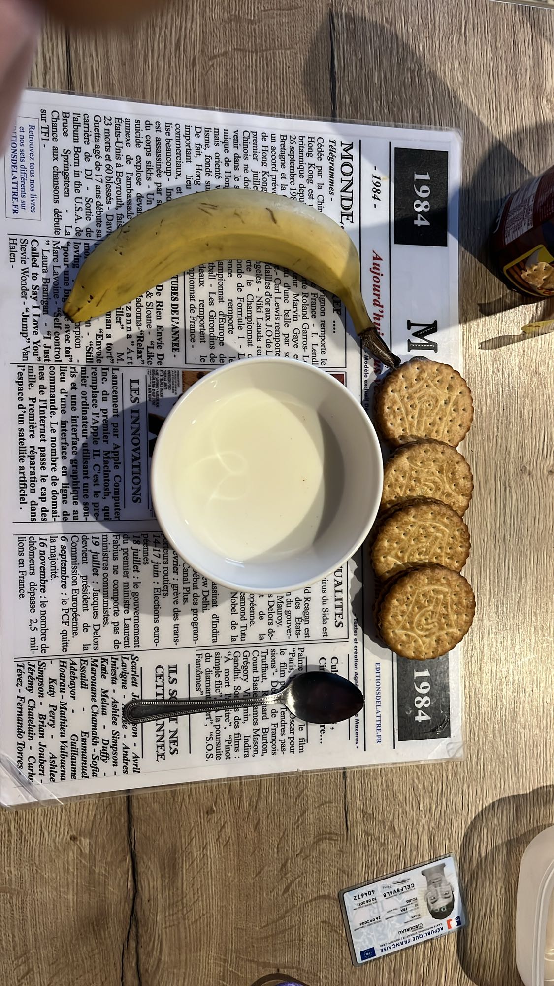 Petit-déjeuner biscuit banane