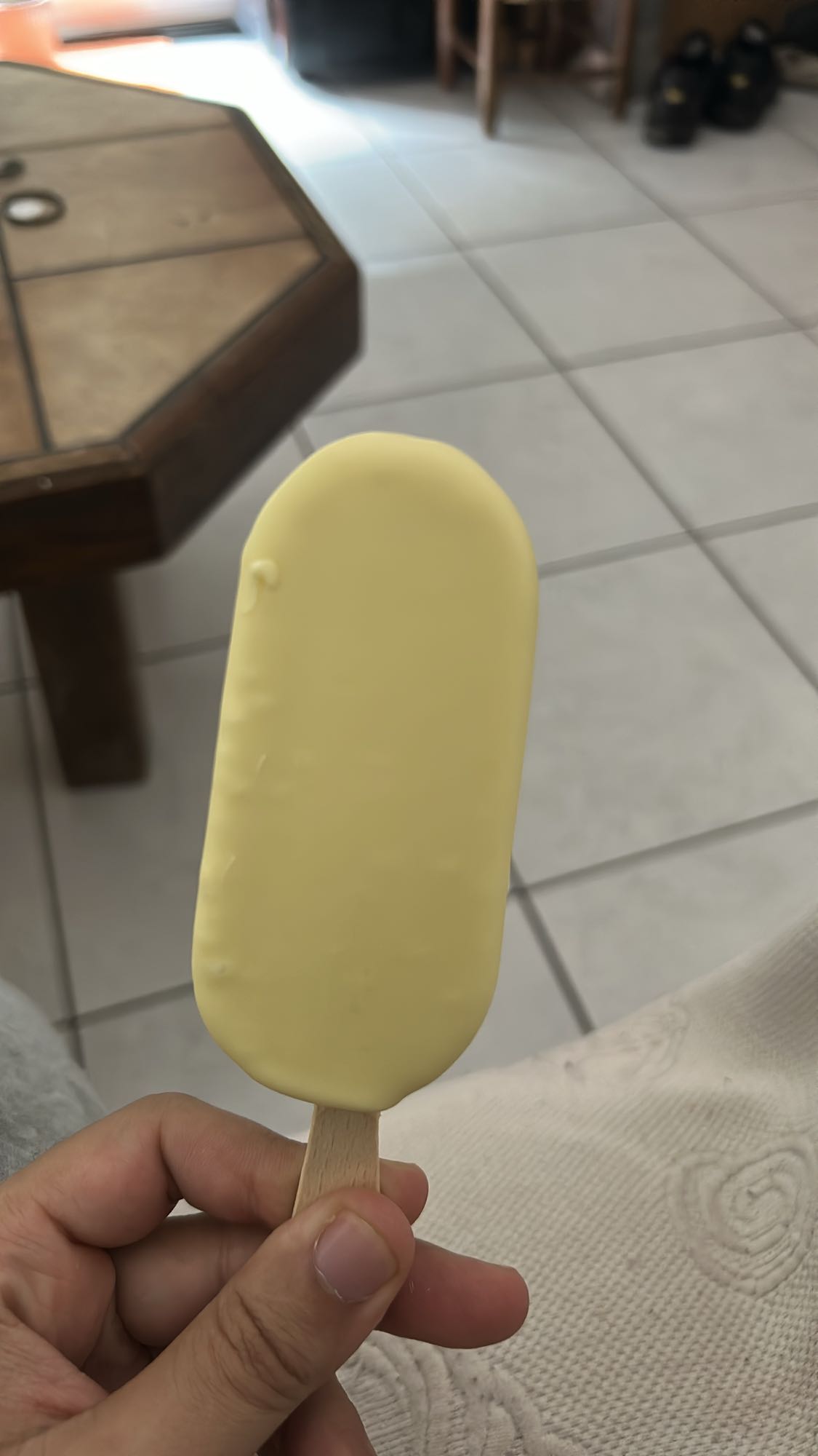 glace vanille enrobée chocolat blanc