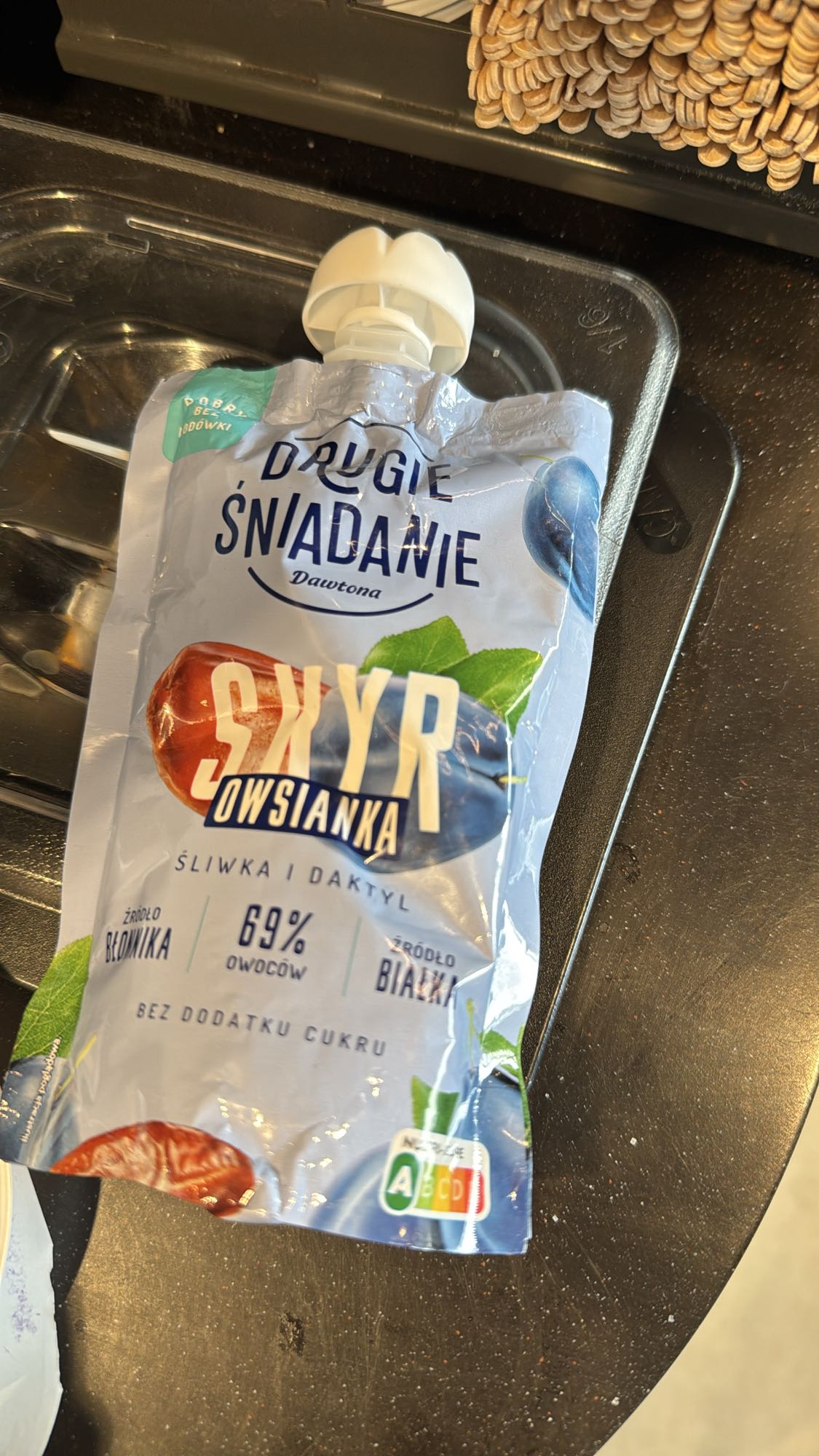 Skyr owsianka śliwka daktyl