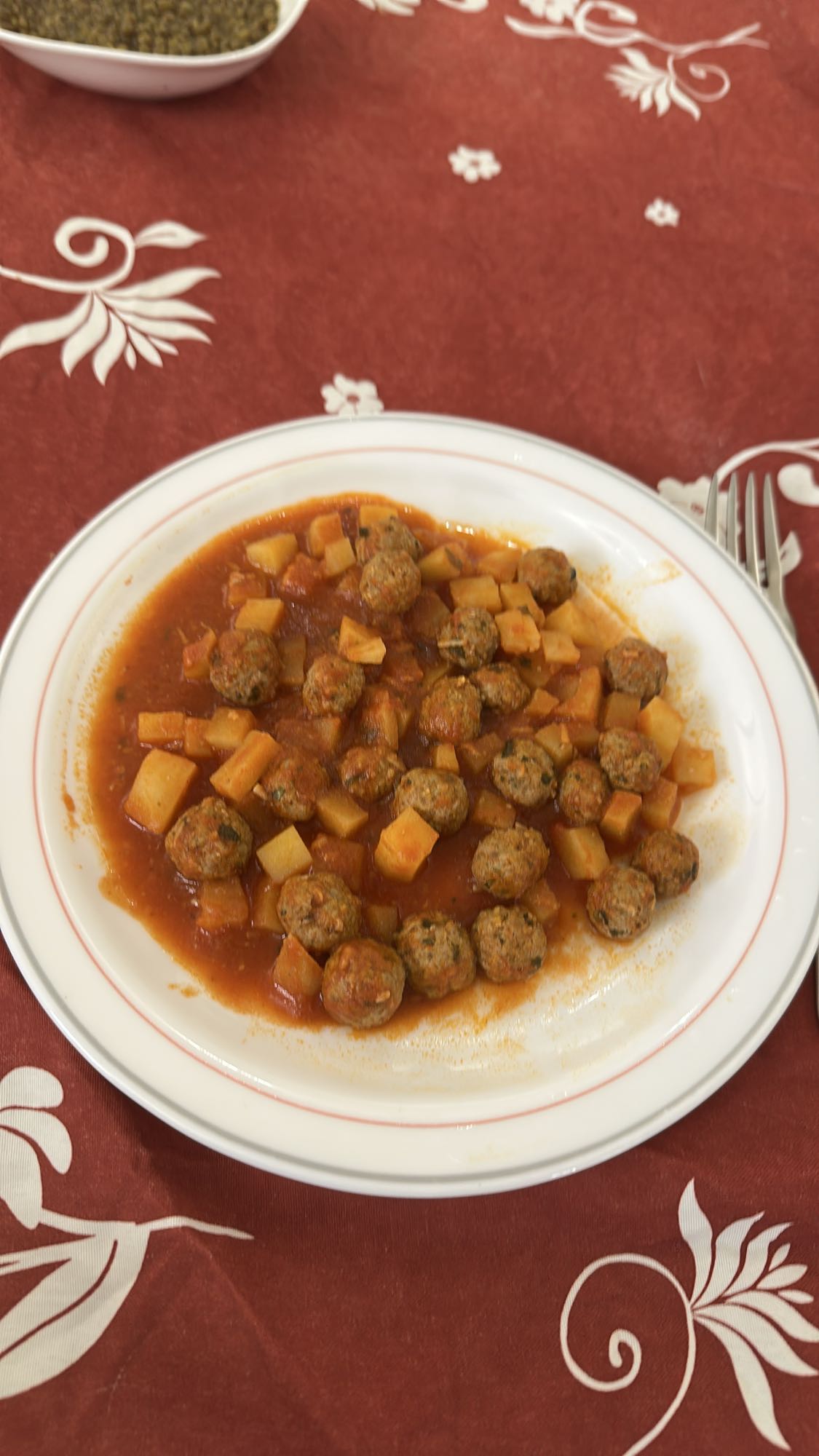 Boulette sauce tomate pomme de terre