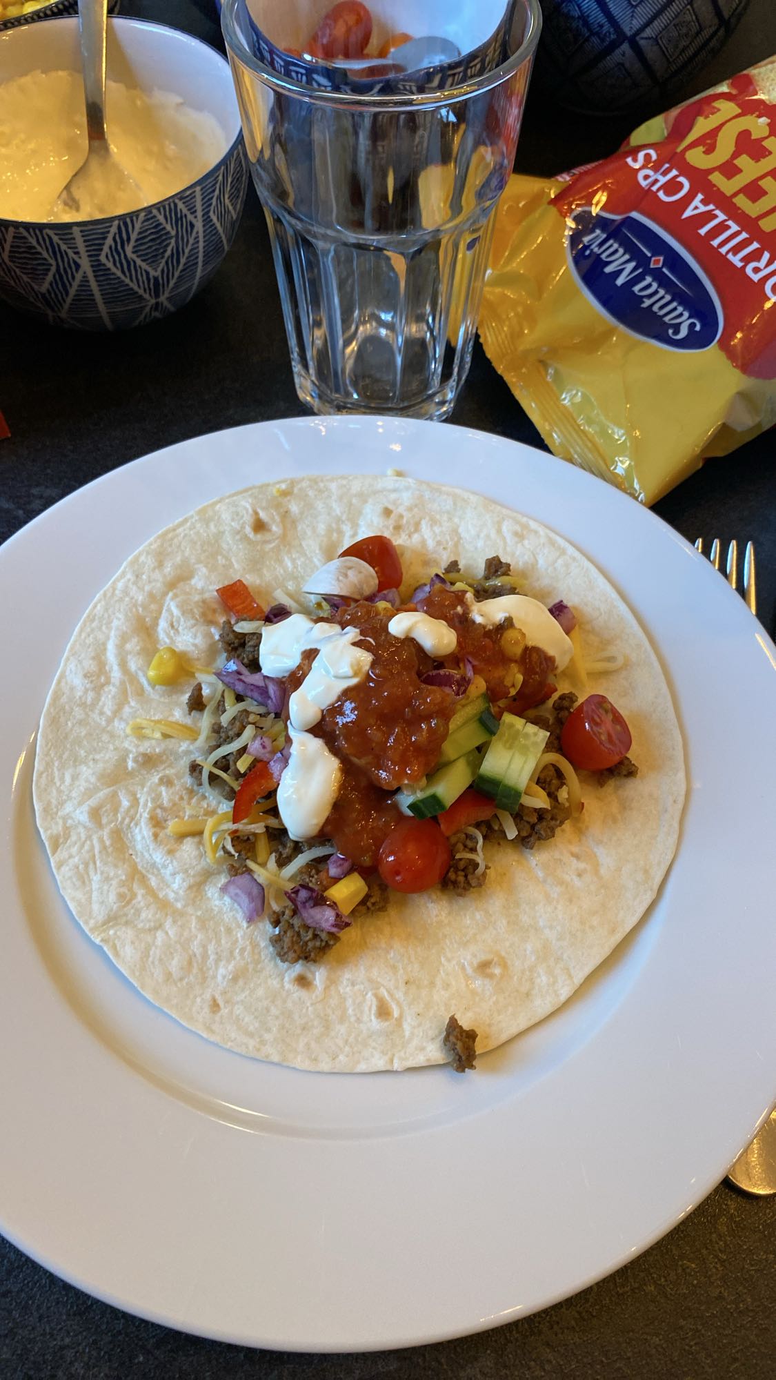 Taco med köttfärs