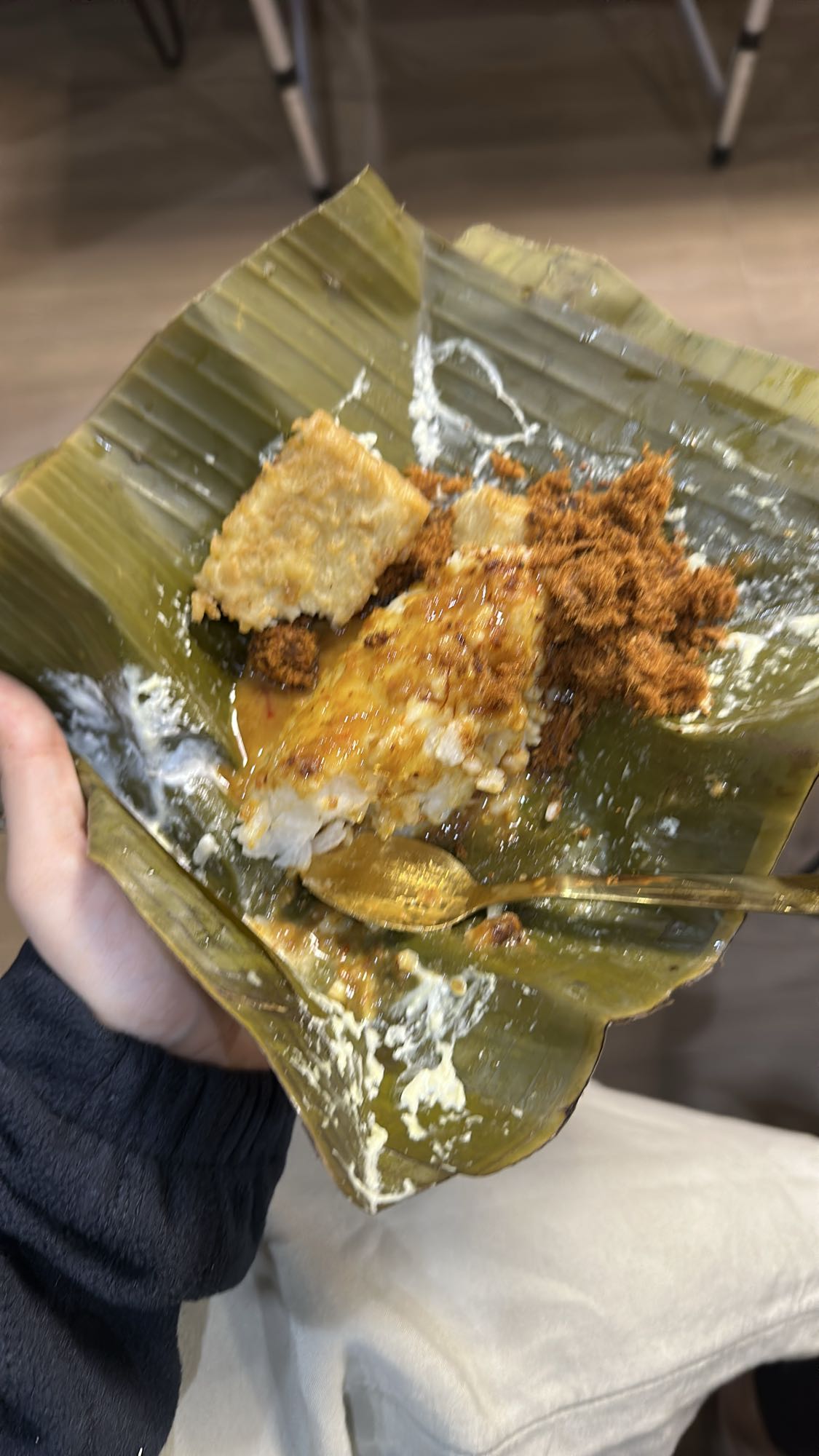 Sticky rice with tempeh