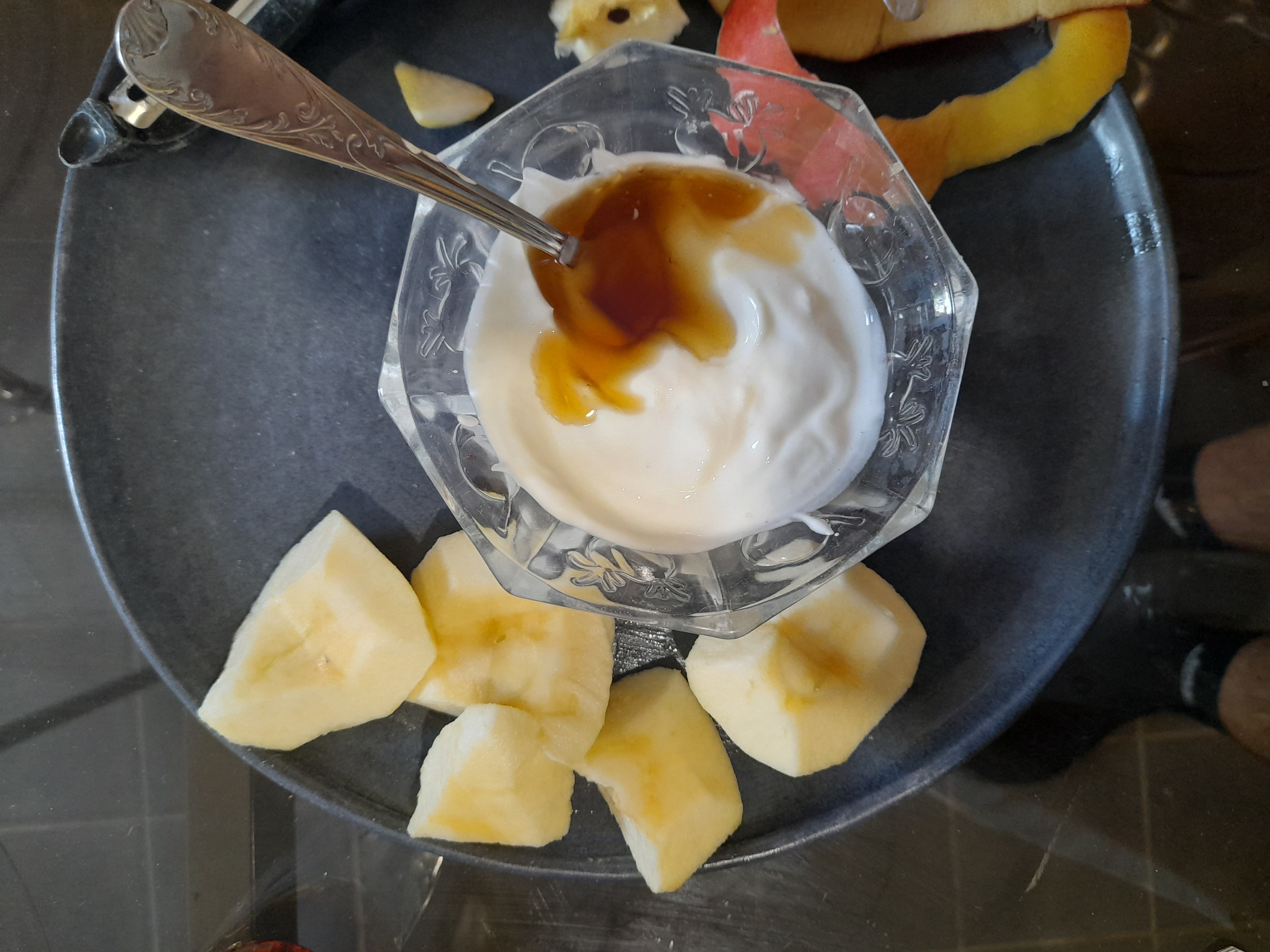 Yaourt pomme sirop