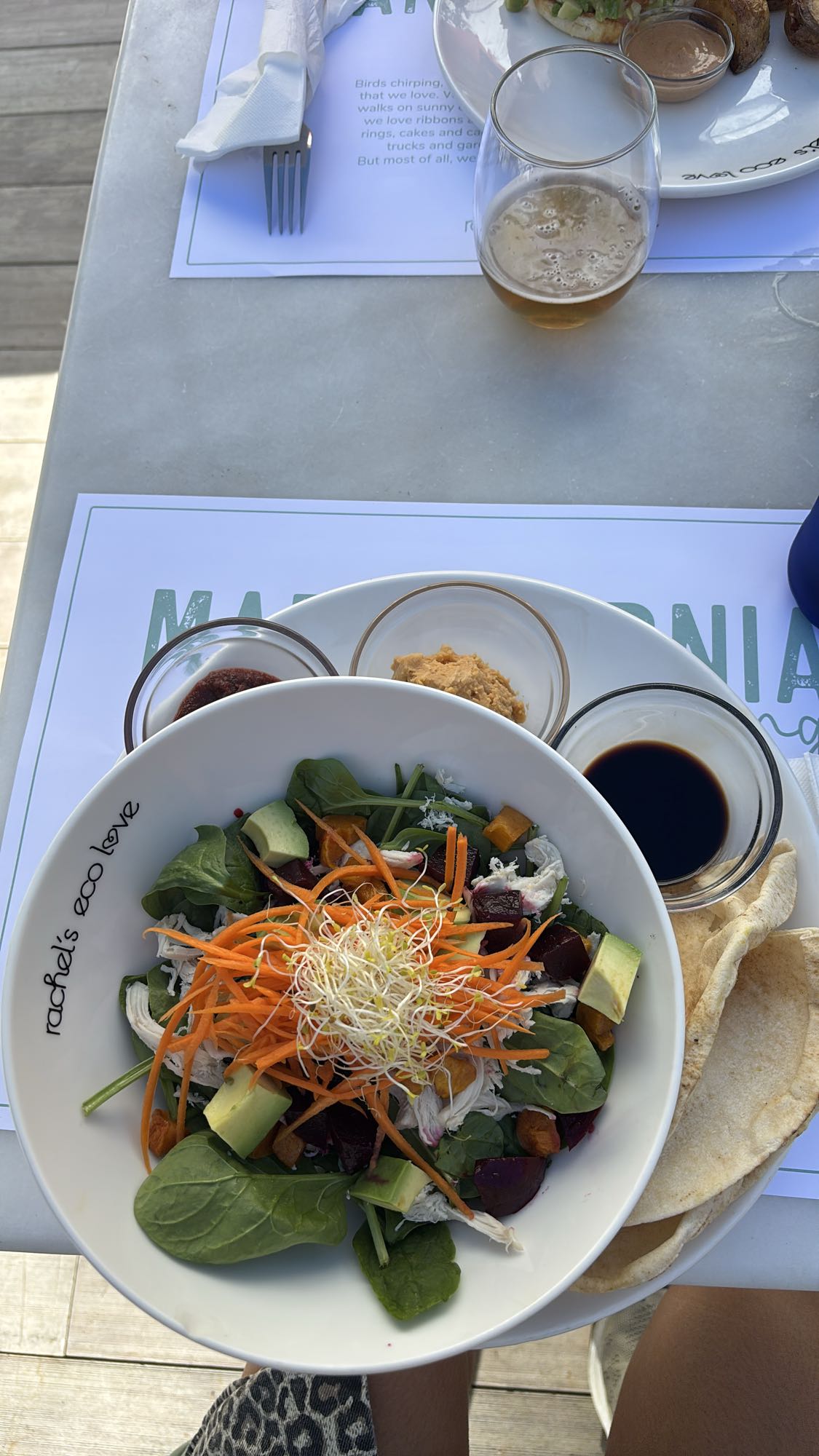 Grönsallad med kyckling