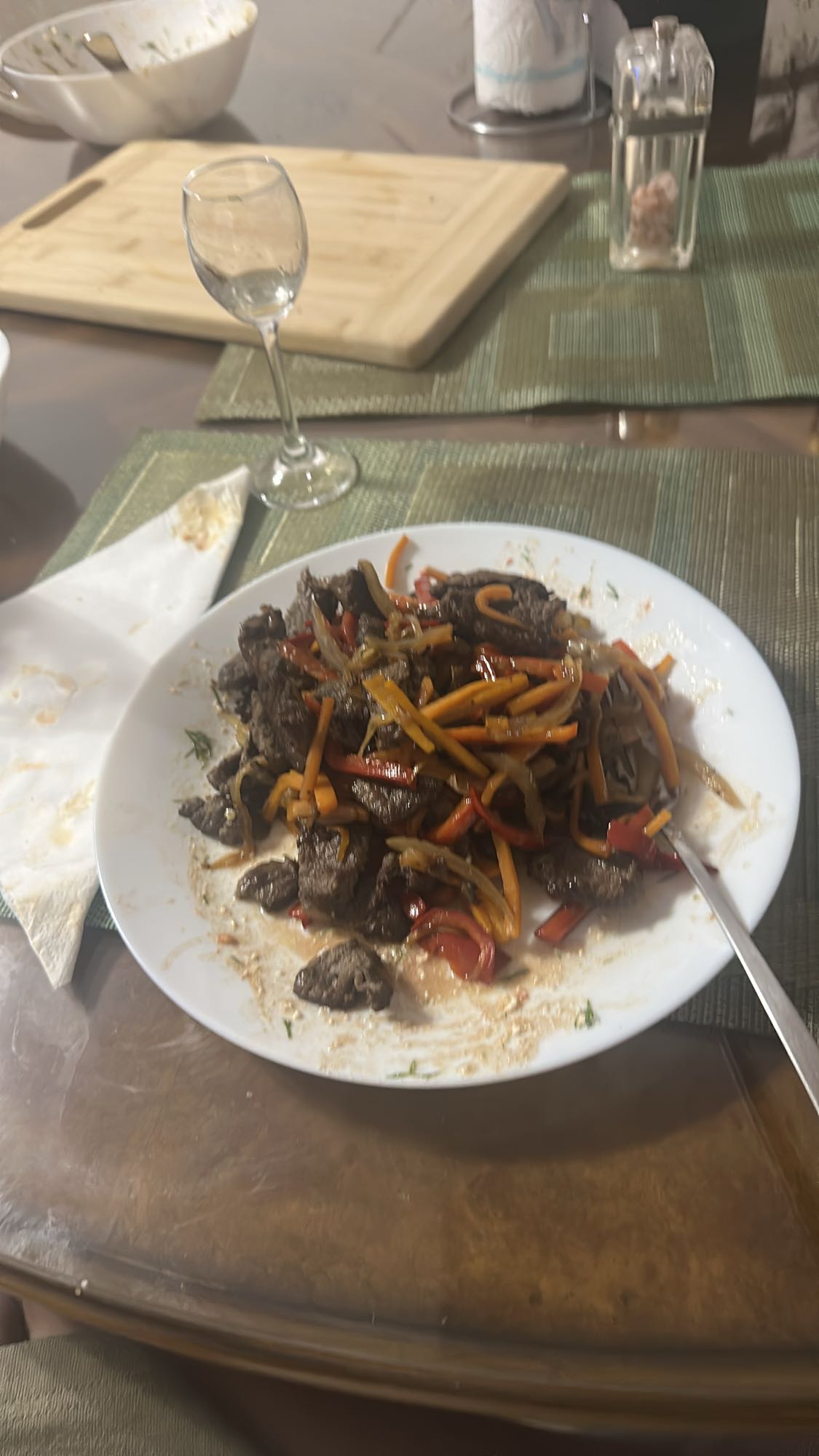 Beef stir fry with veggies