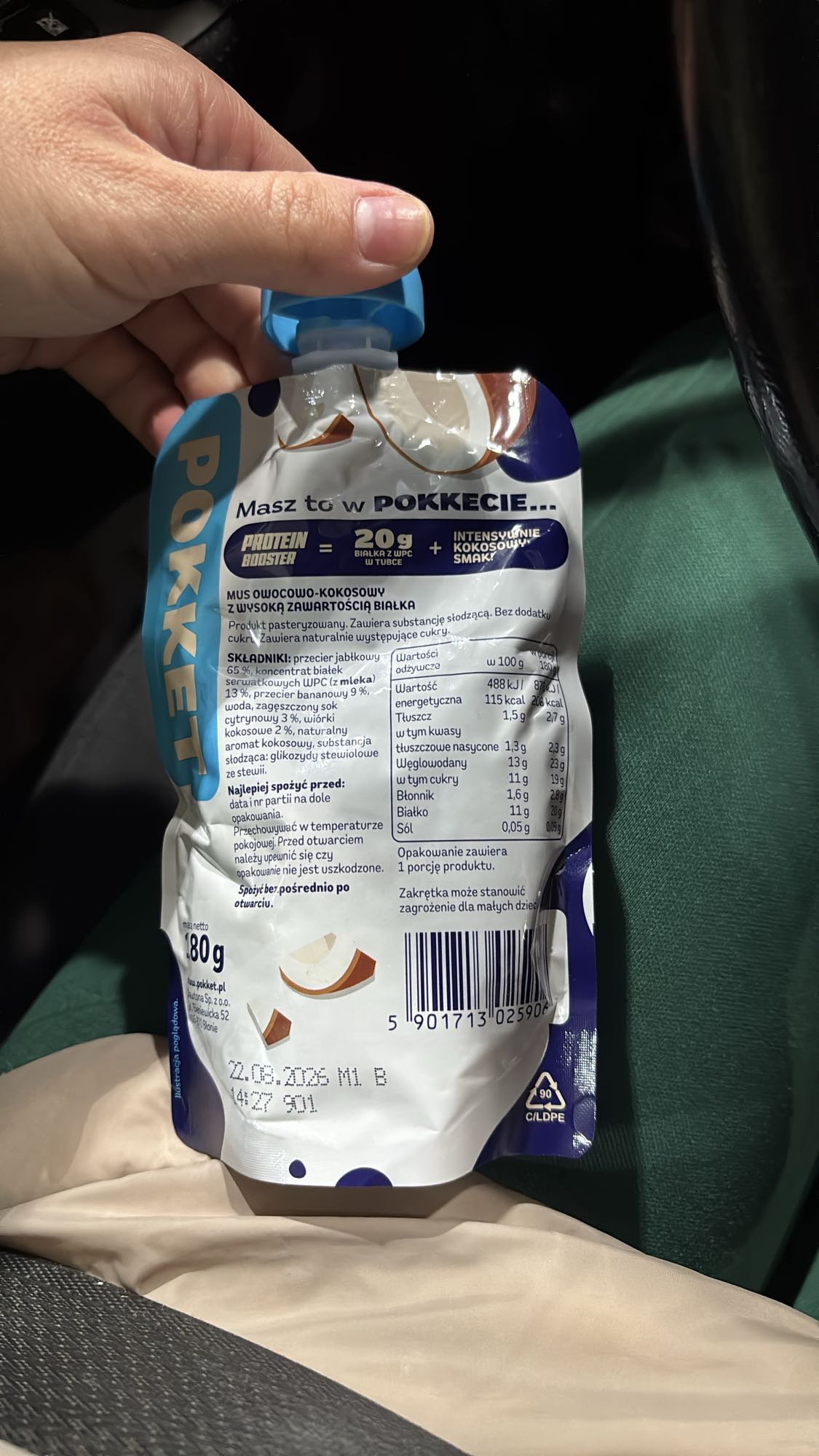 Mus kokosowo-białkowy