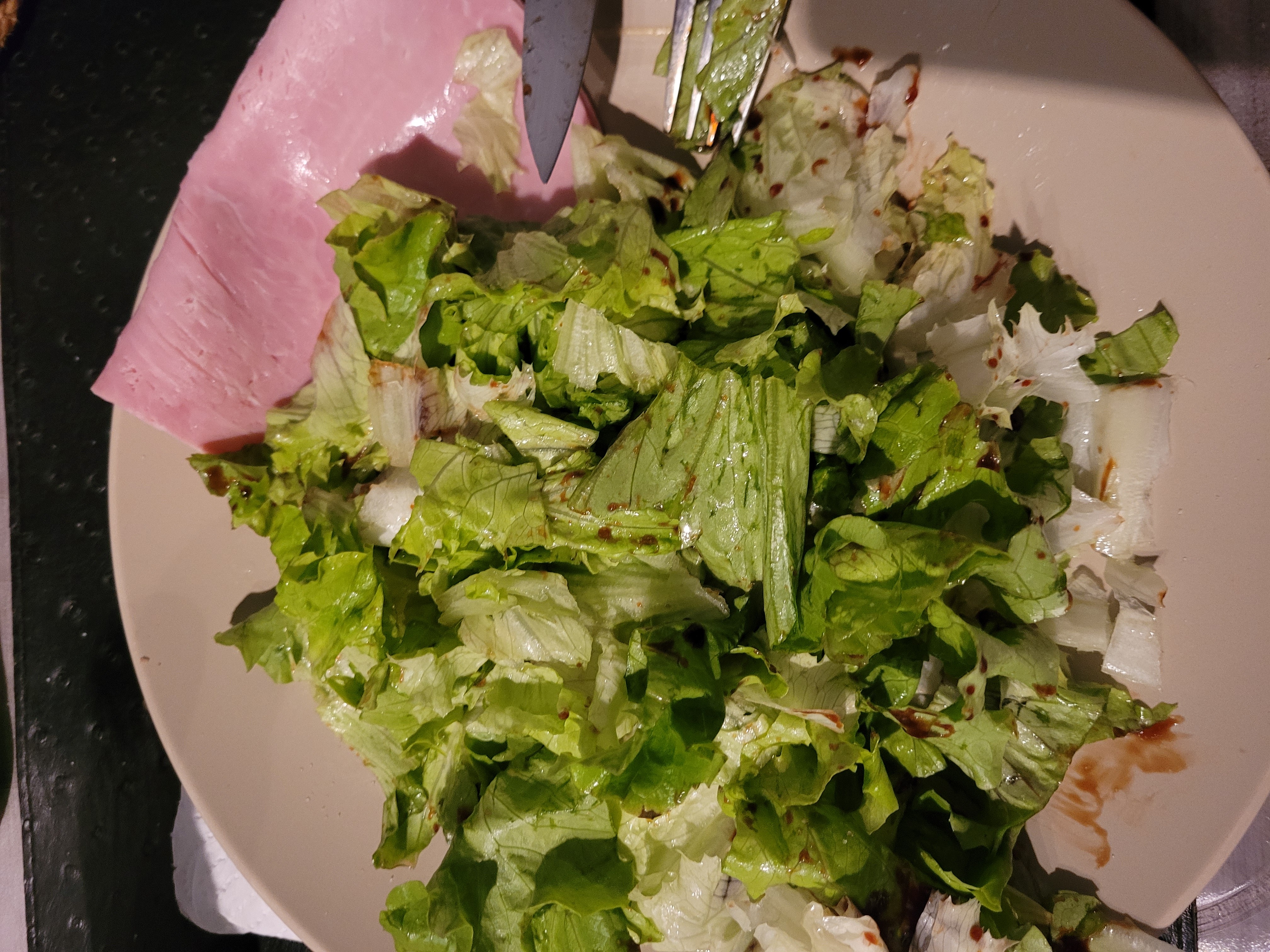 Salade jambon légère