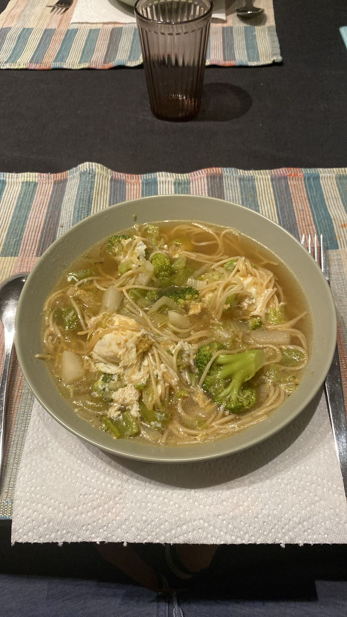 Soupe nouilles aux légumes