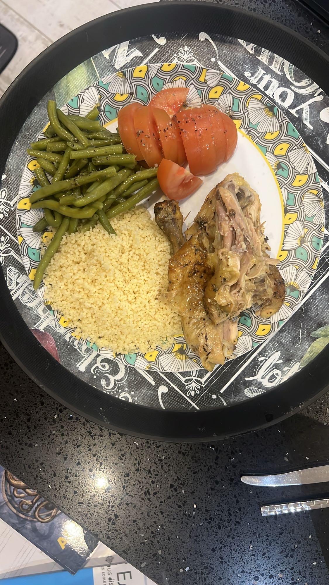 Poulet couscous légumes