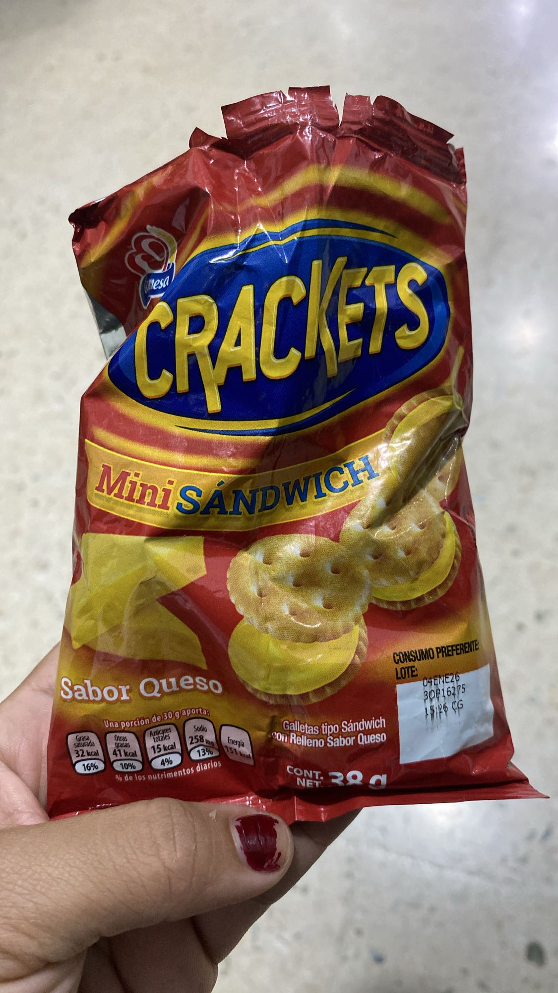 Mini sándwich queso