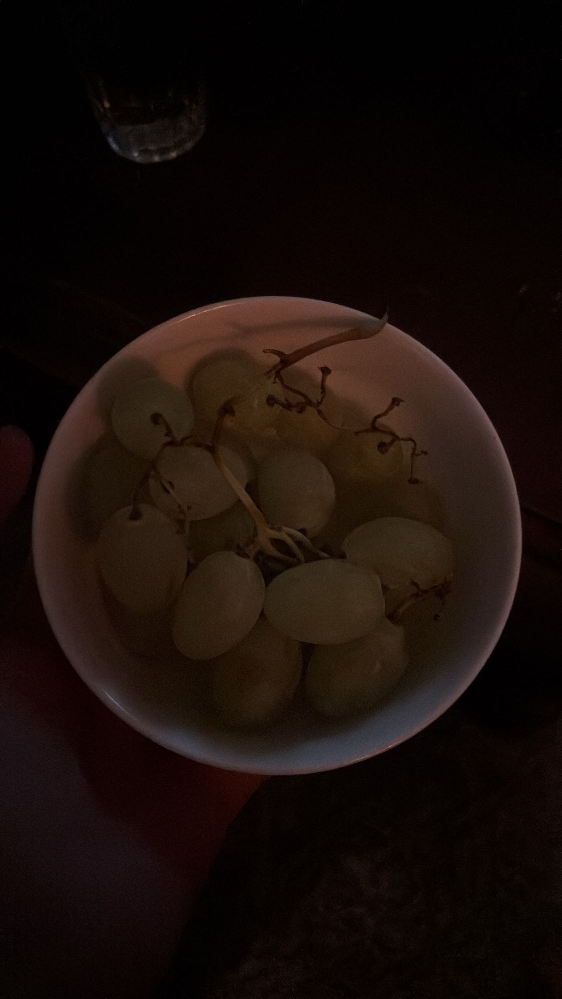 Bowl of green grapes