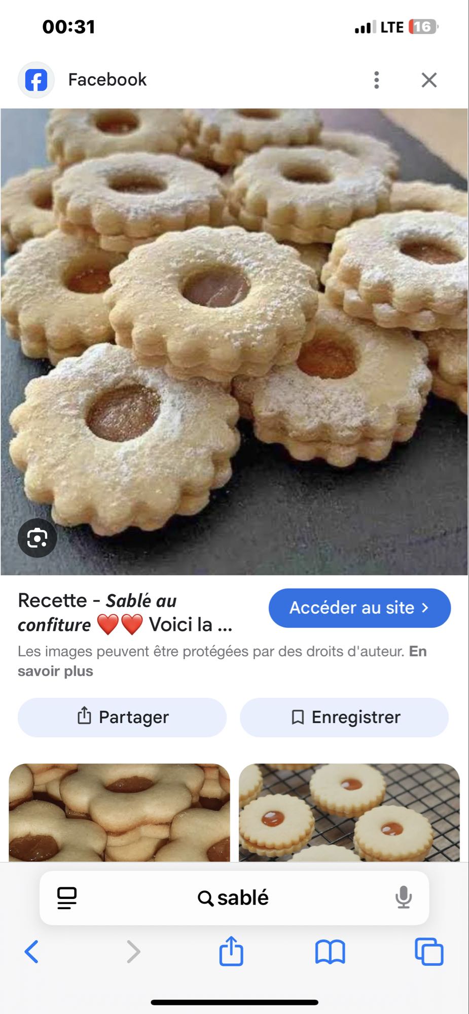 Sablé à la confiture