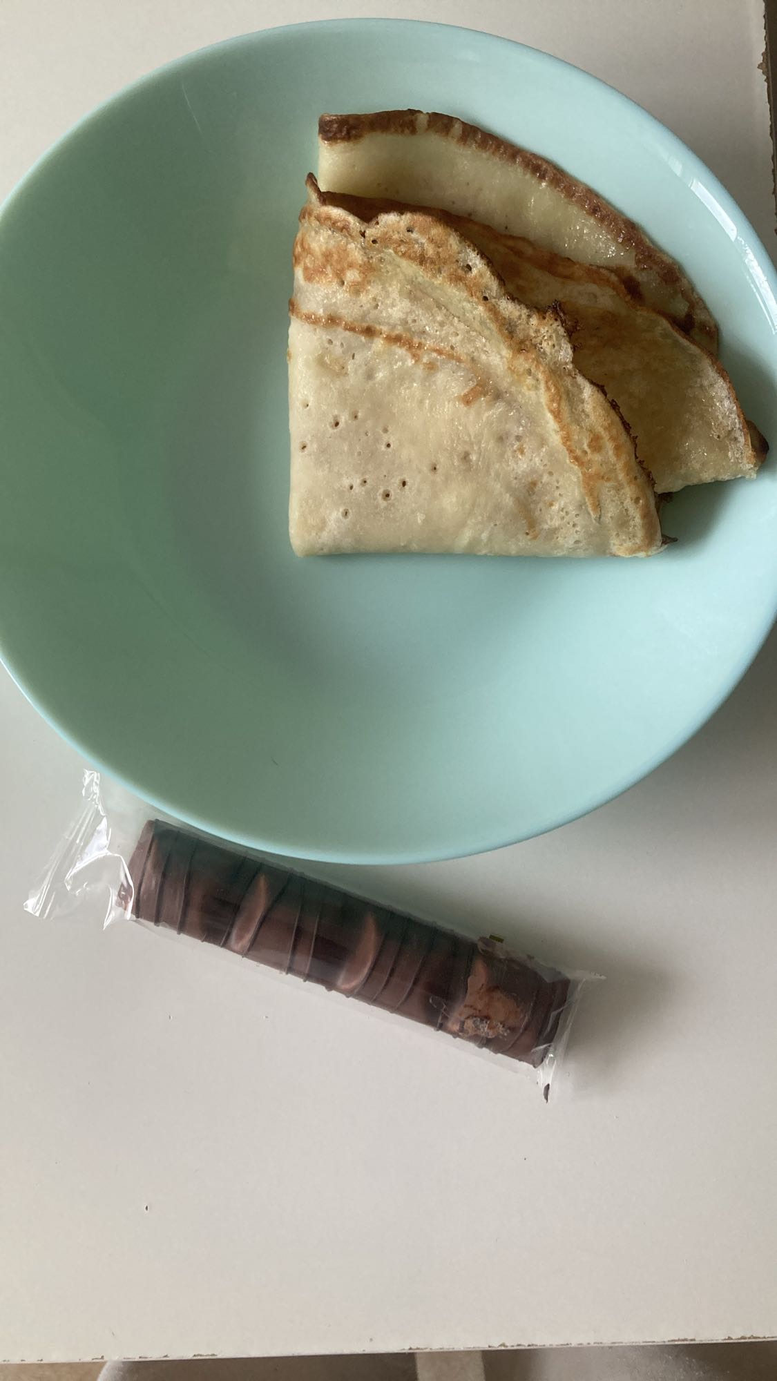 Crepes and chocolate bar