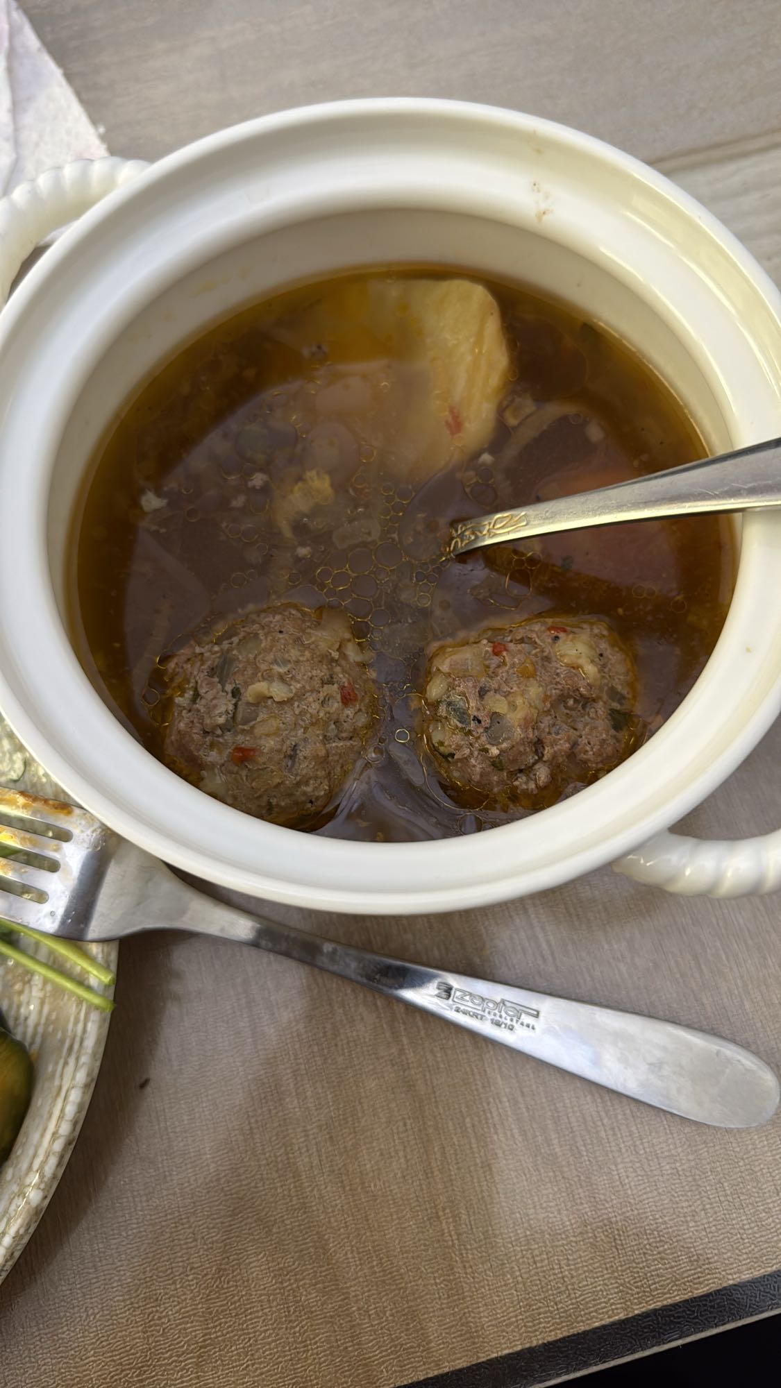 суп с фрикадельками