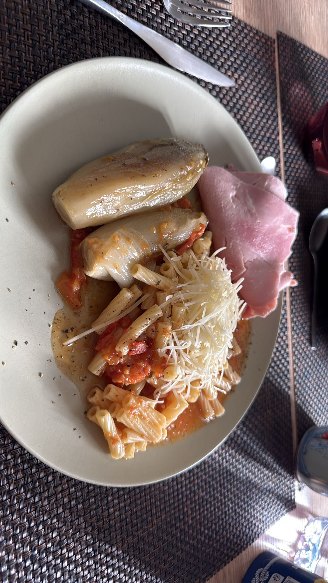 Pâtes jambon endives