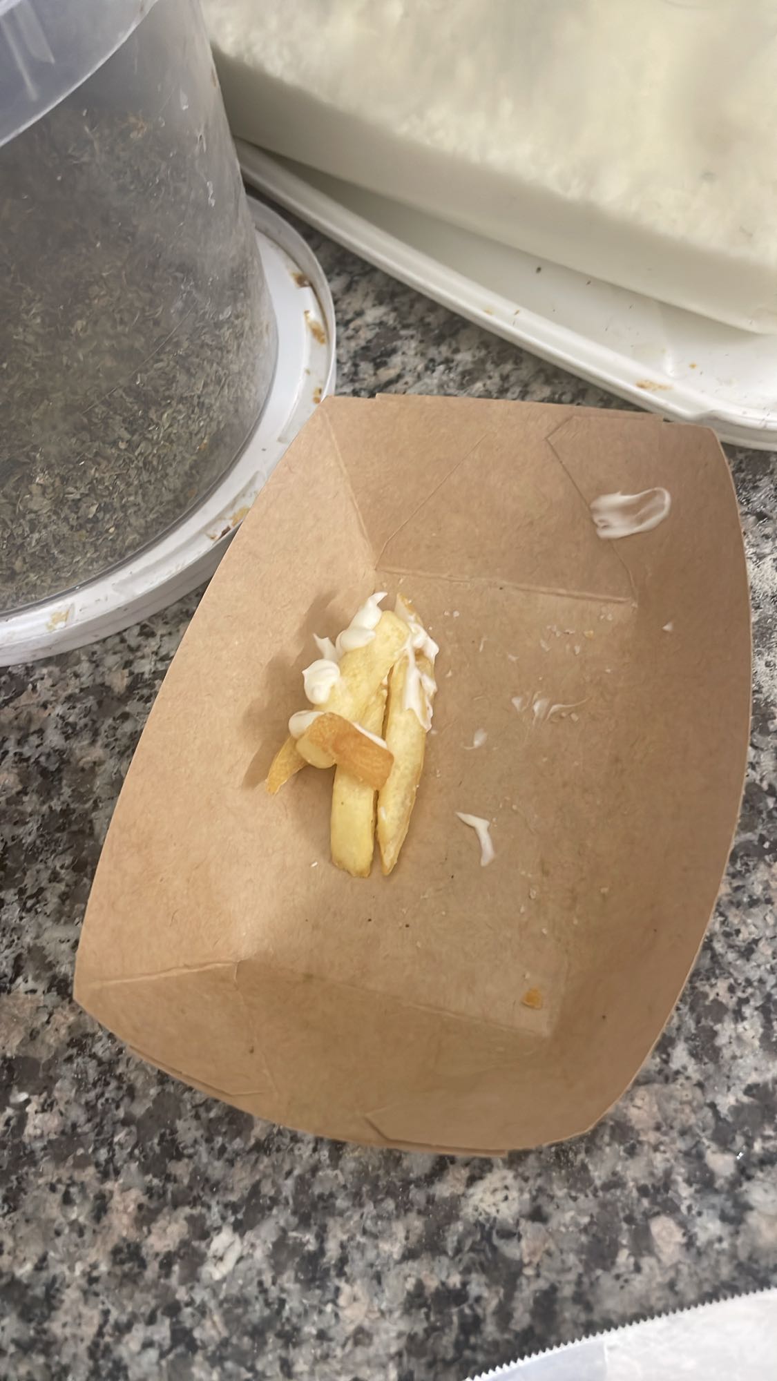 Patates kızartması az mayo