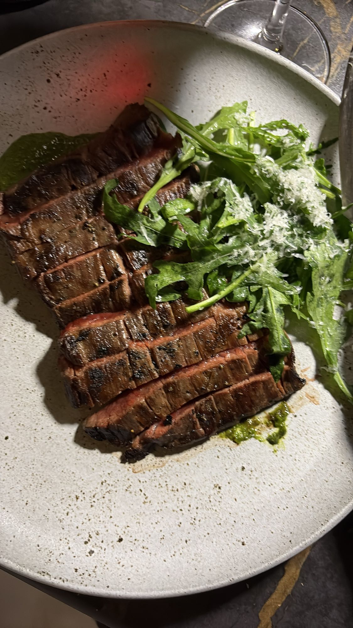 Grilled Steak with Arugula