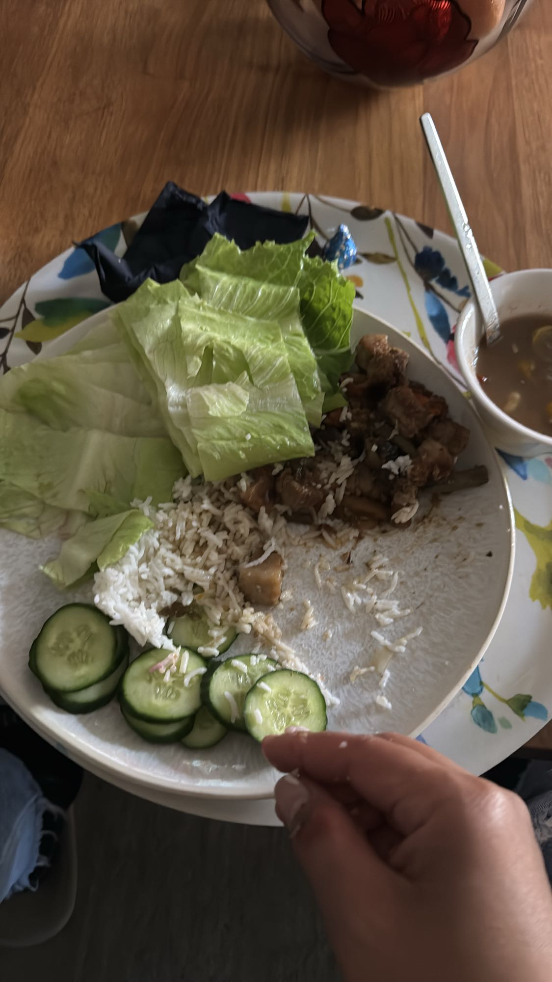 Ris, kött och grönsaker