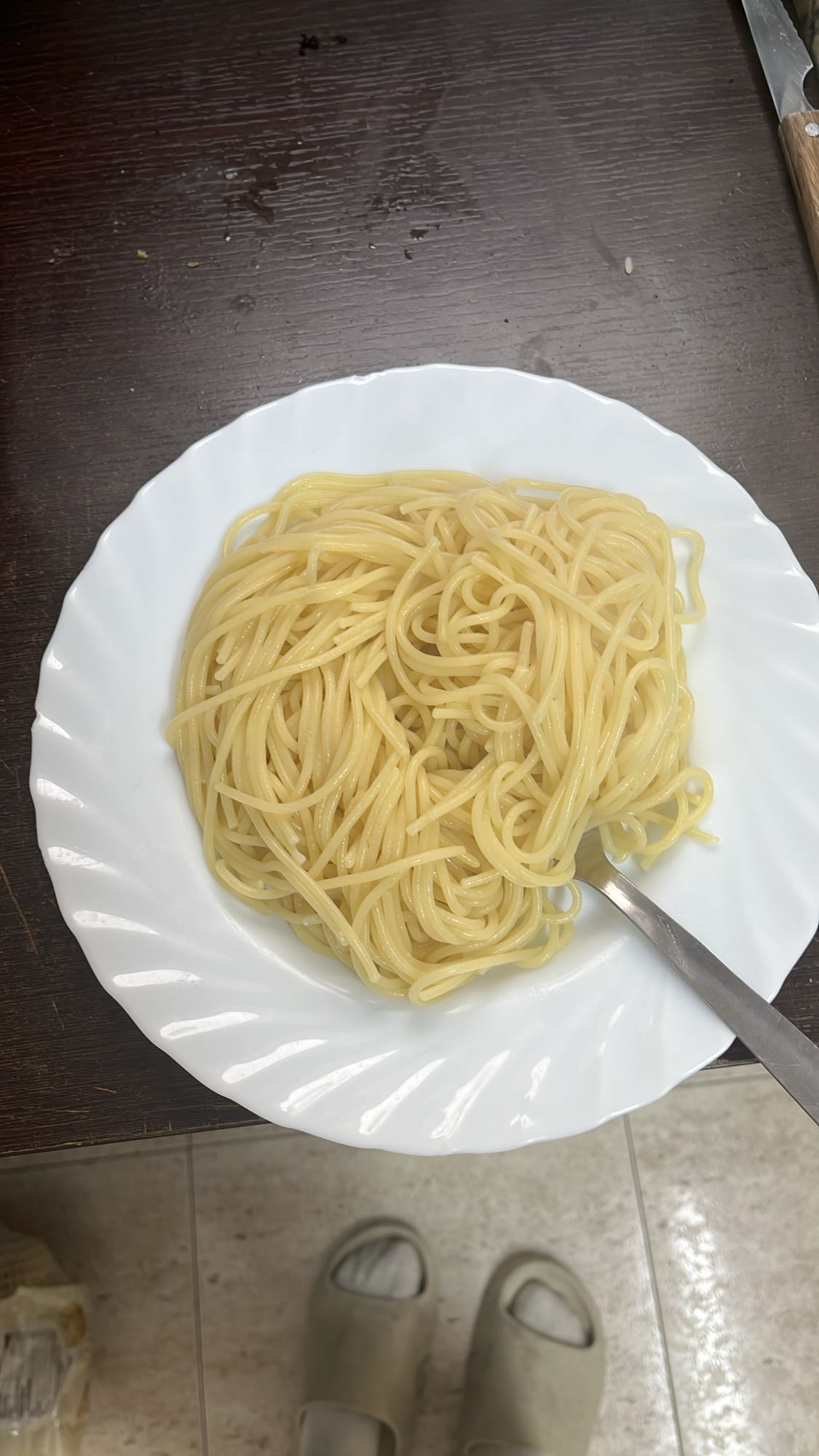 Espaguetis cocidos simples